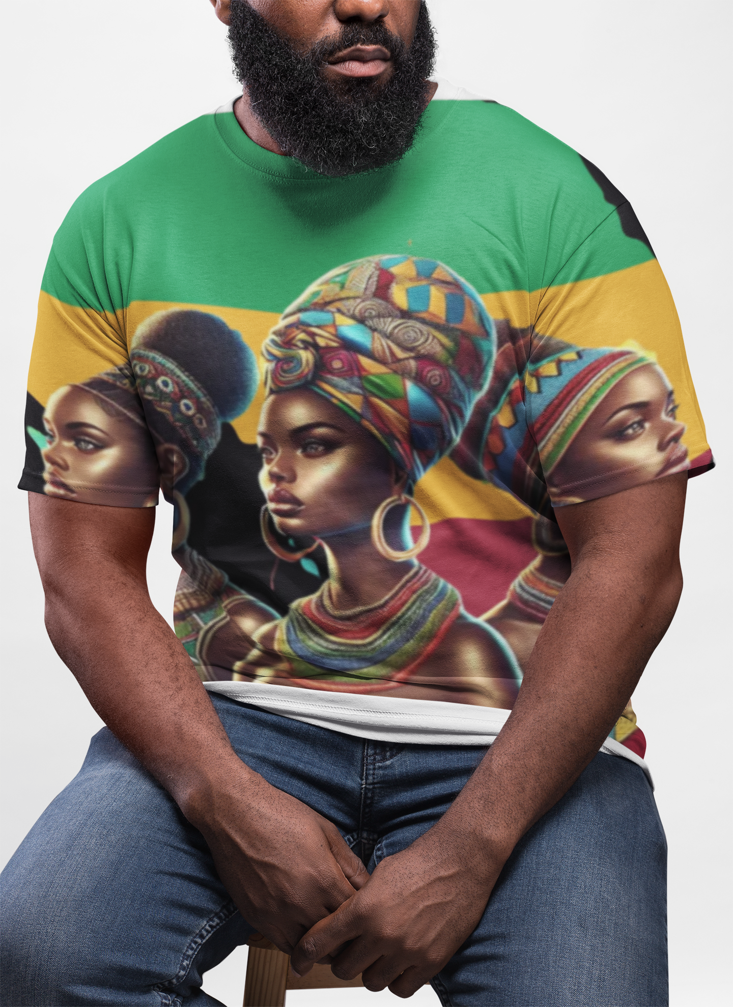 Black Girl Magic African Pattern Tee — Vibrant Afrocentric All-Over Print