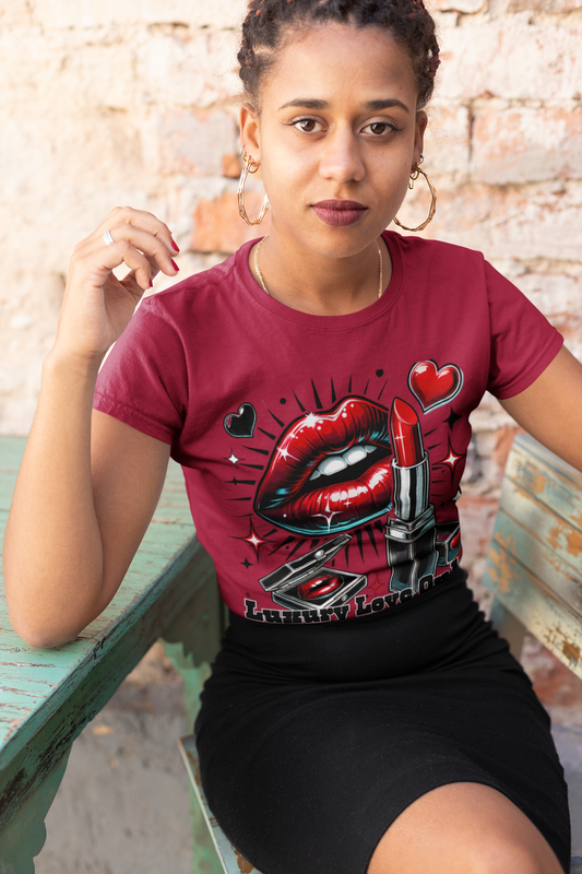 Lipstick & Luxe T-Shirt — "Luxury Love Only" Graphic Tee
