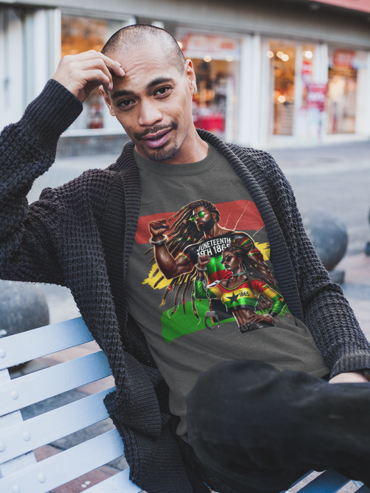 Juneteenth Warrior Graphic T-Shirt – "Juneteenth 1865" Black History Celebration Tee