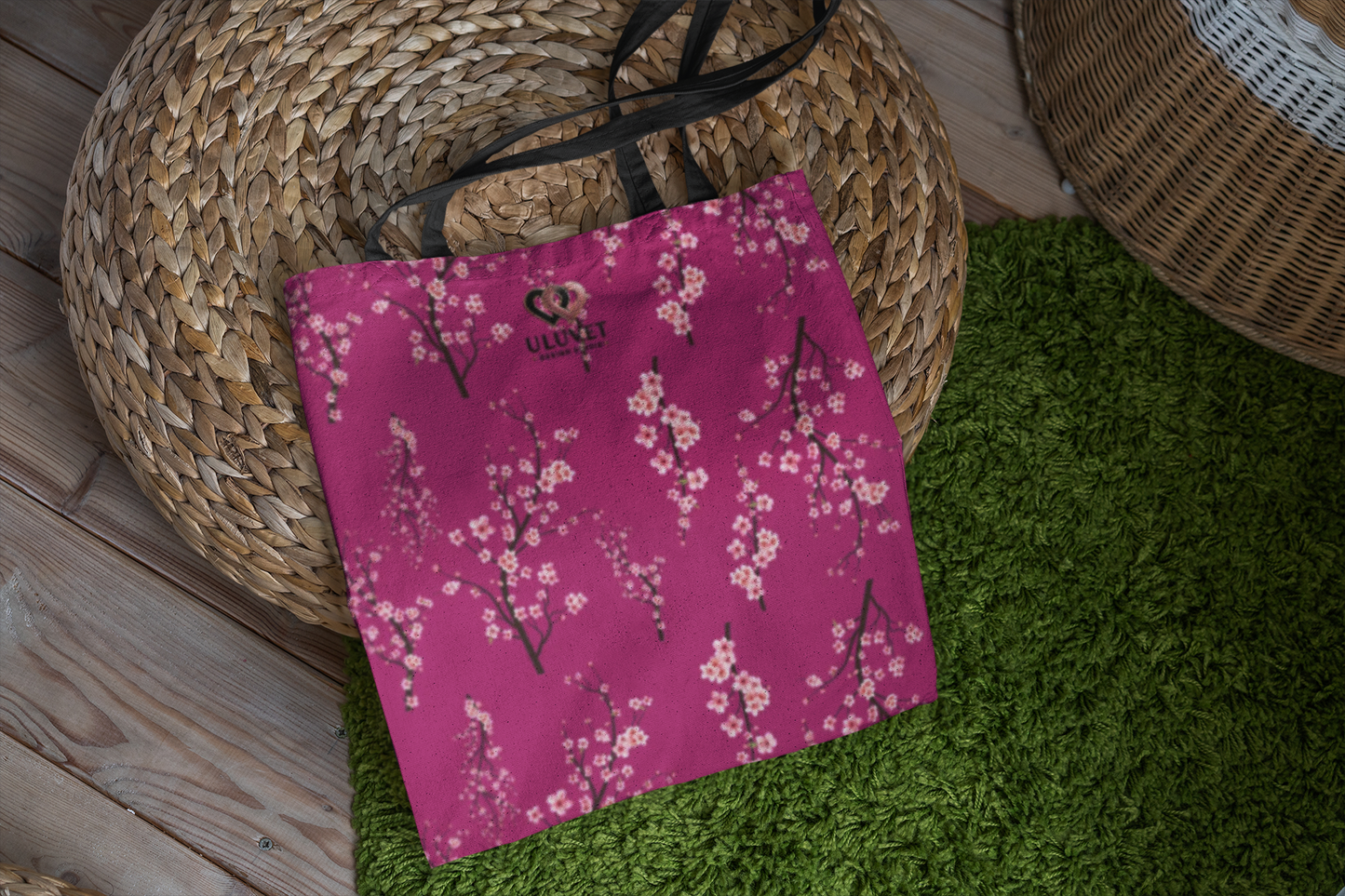 Blooming Cherry Blossom Tote Bag, Floral Shopping Bag, Eco-Friendly Tote, Gift for Her, Spring Accessories