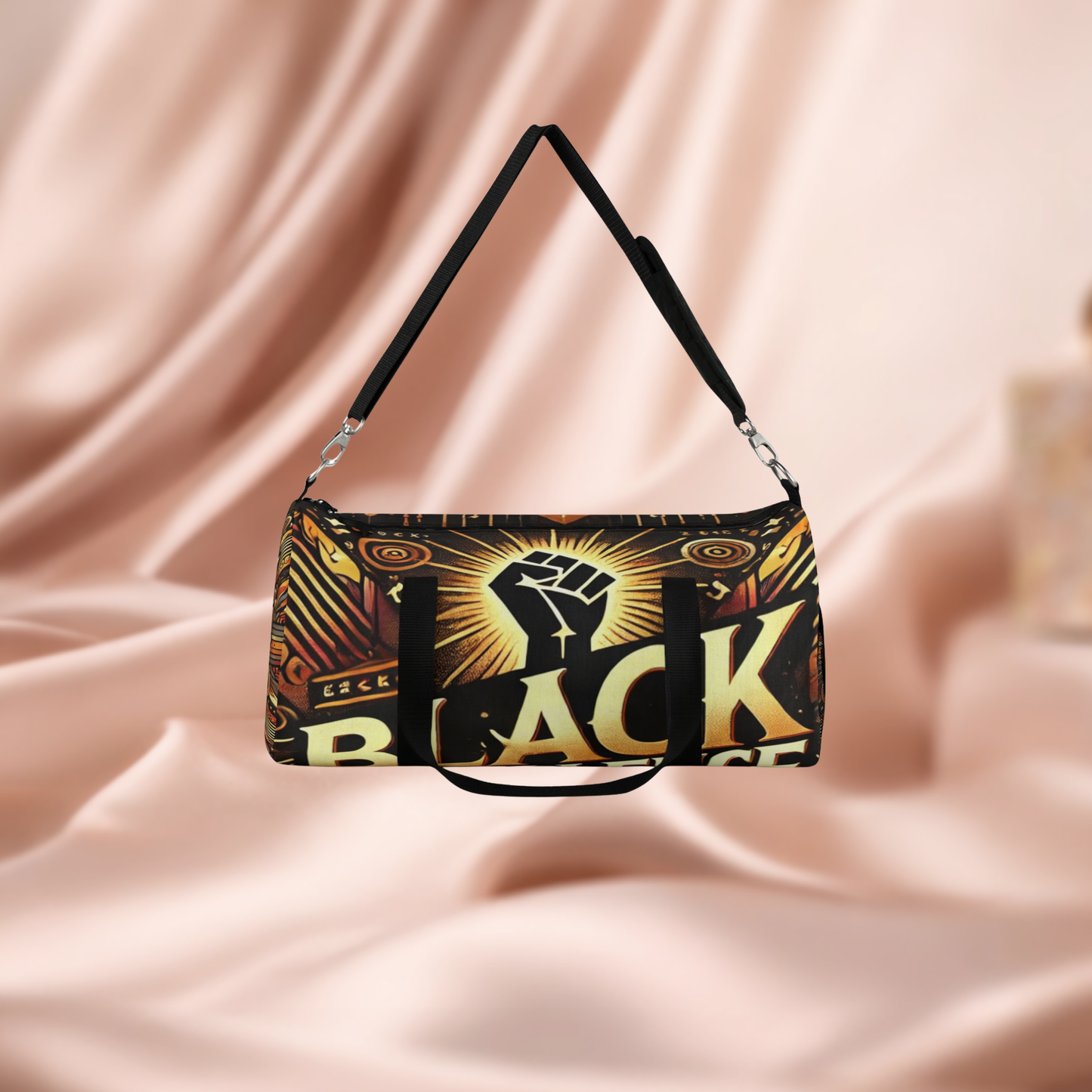 Black Power Fist Duffel Bag . Afrocentric Protest Travel Gear