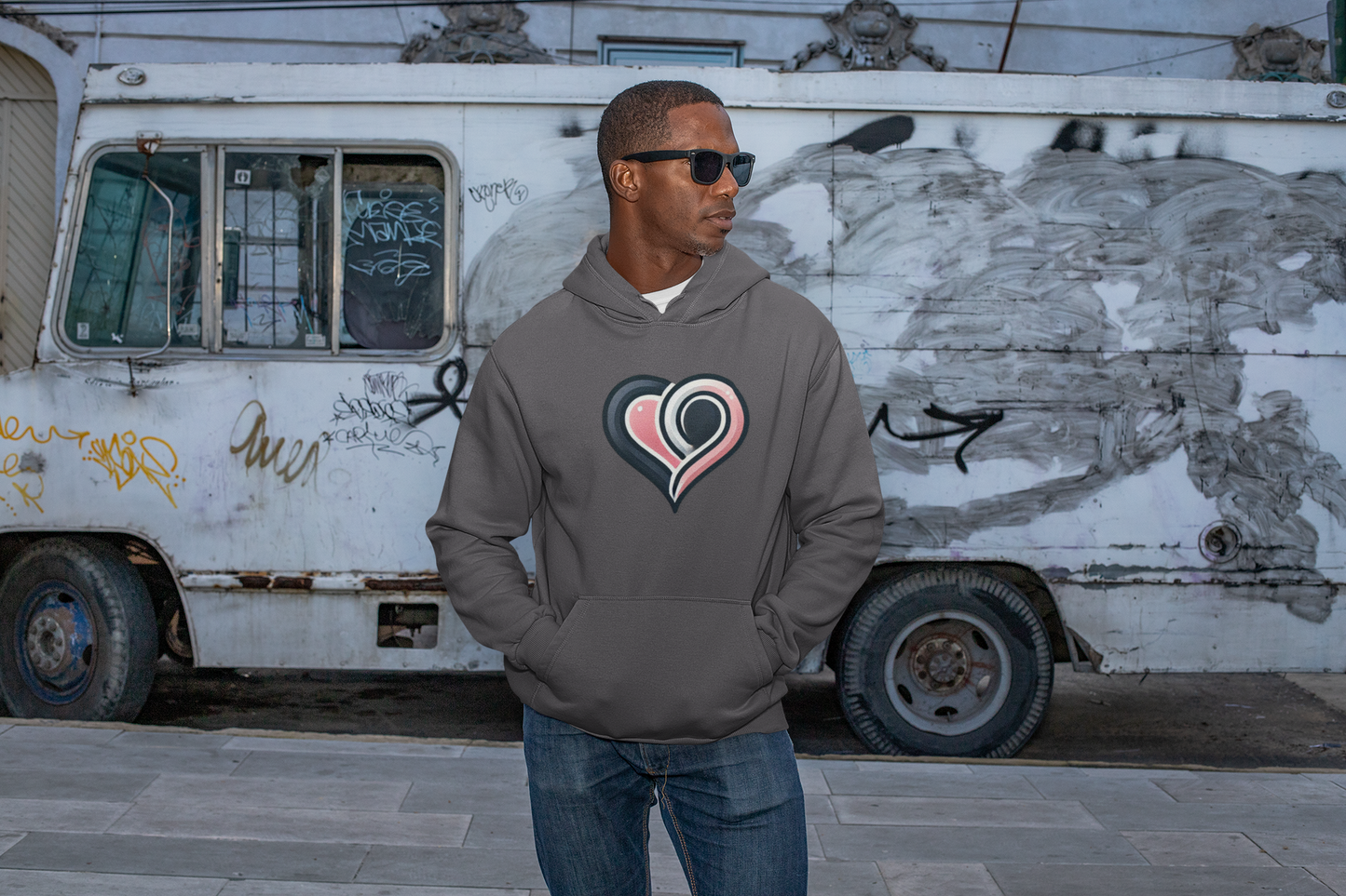 Cozy Heart Design Unisex Hoodie, Perfect for Valentine's Day, Gift for Couples, Love Apparel, Casual Comfort, Everyday Wear