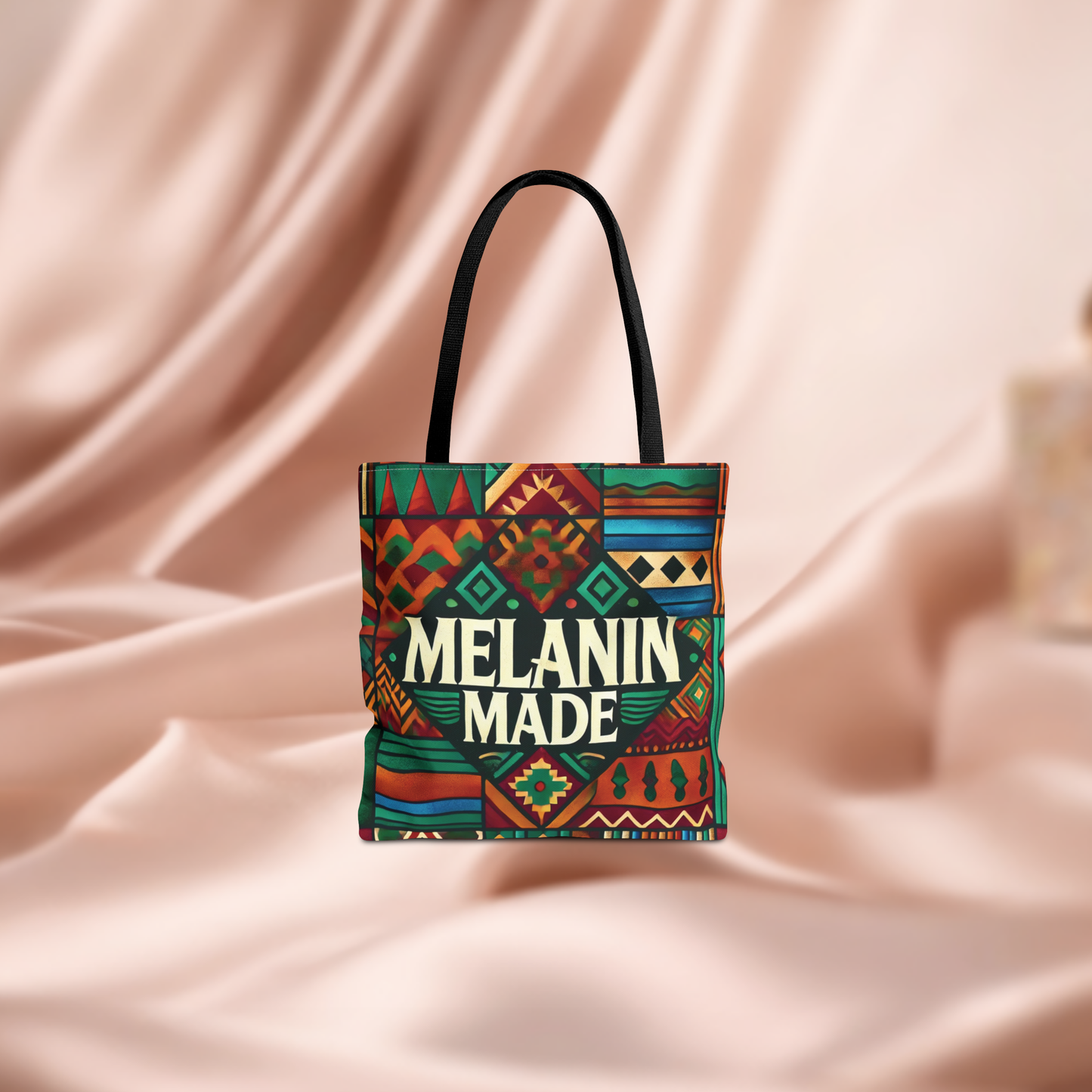 Melanin Made Tote | Afrocentric Geometric Pattern, Colorful Ethnic Design