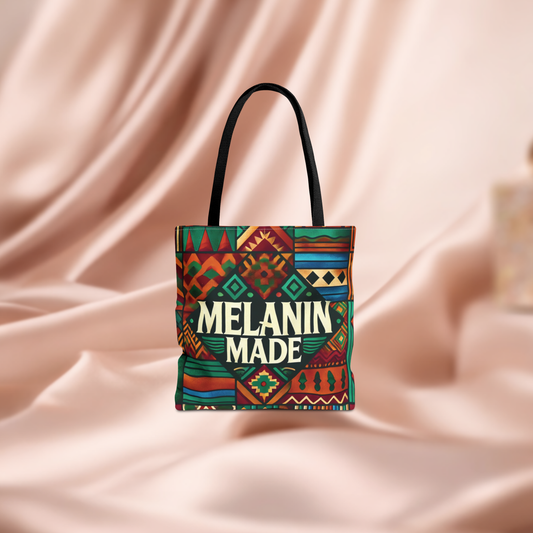 Melanin Made Tote | Afrocentric Geometric Pattern, Colorful Ethnic Design