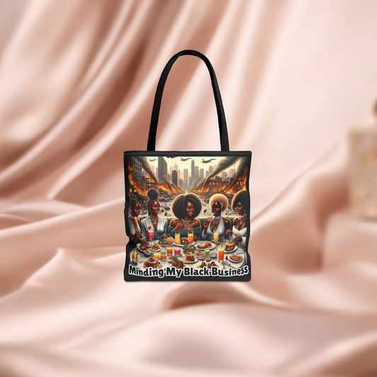 Minding My Black Business Tote Bag | Black Women Brunch Illustration