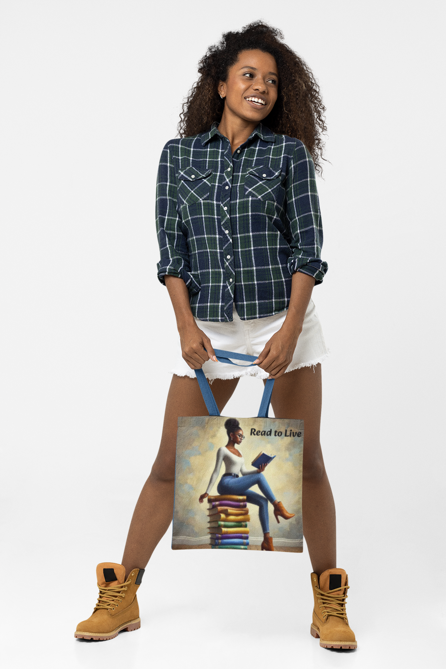 Customizable Book Tote Bag. Book Lover Library Art