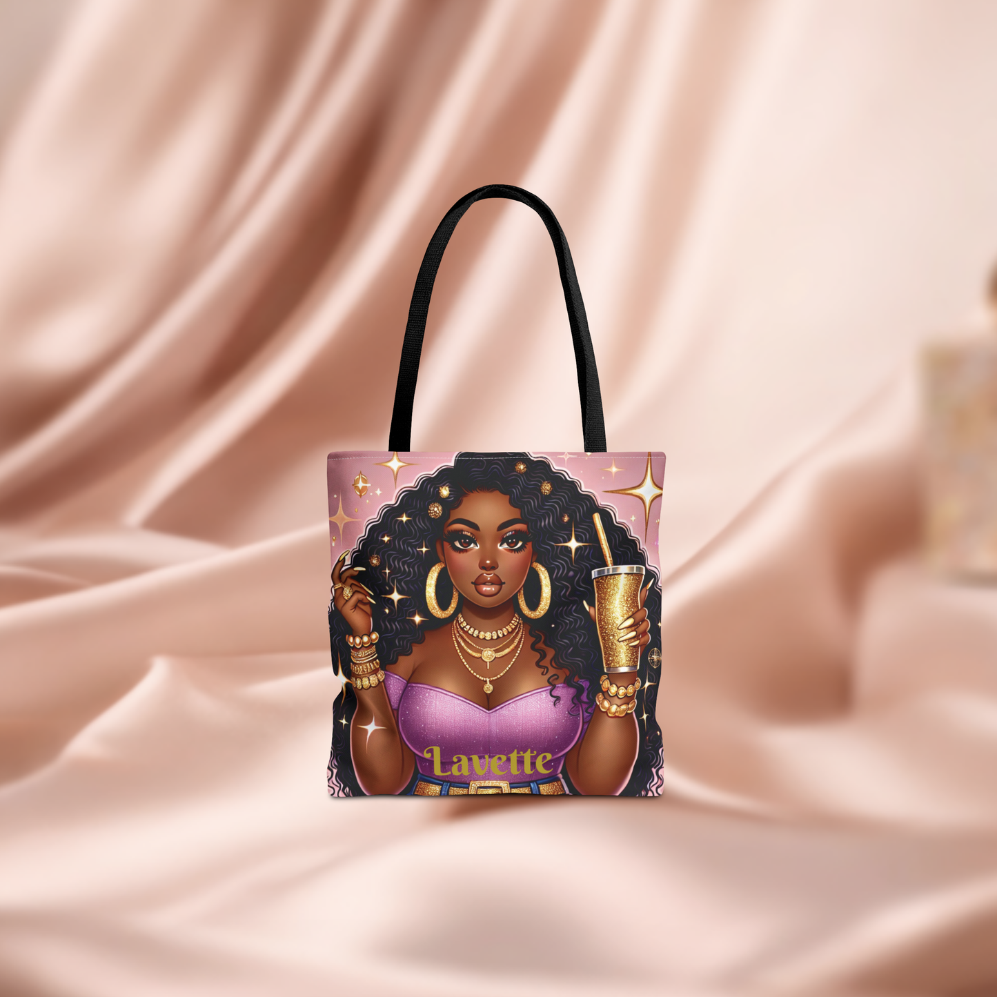Curly Afro Queen Tote Bag