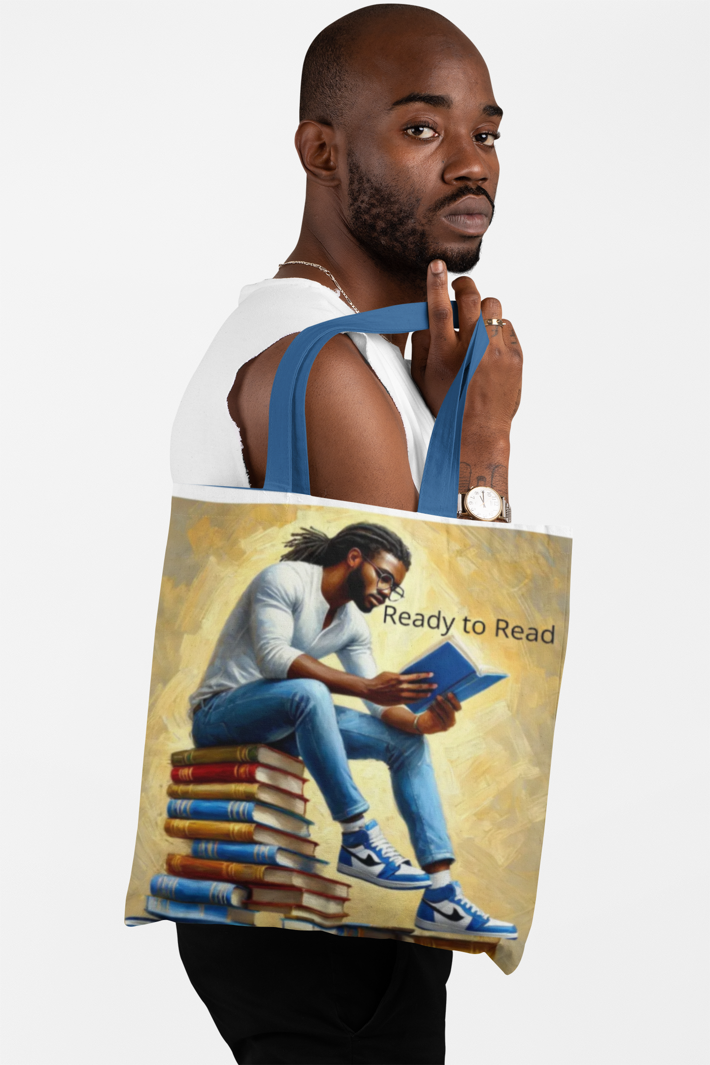 Book Lover Tote Bag. Literary Book Lover Art