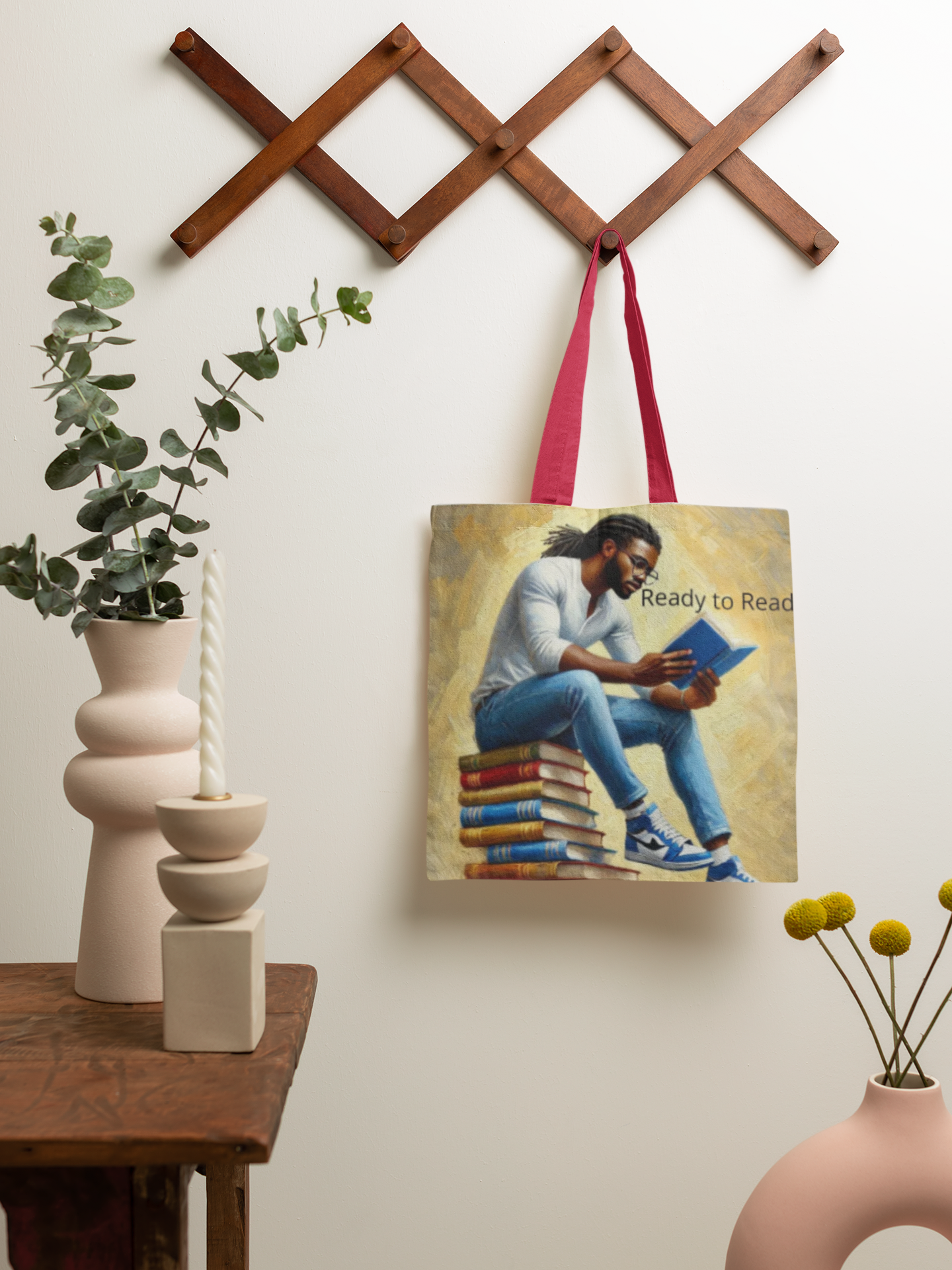Book Lover Tote Bag. Literary Book Lover Art