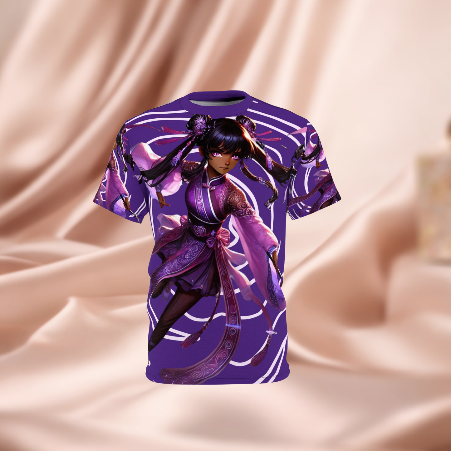Purple Anime Warrior All-Over Print Tee