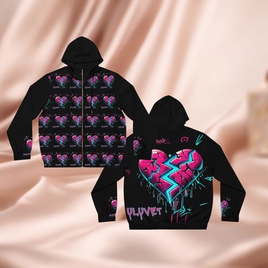 Artistic Heart Print Hoodie for Creative Souls, Streetwear, Casual Wear, Gift for Art Lovers, Unique Fashion