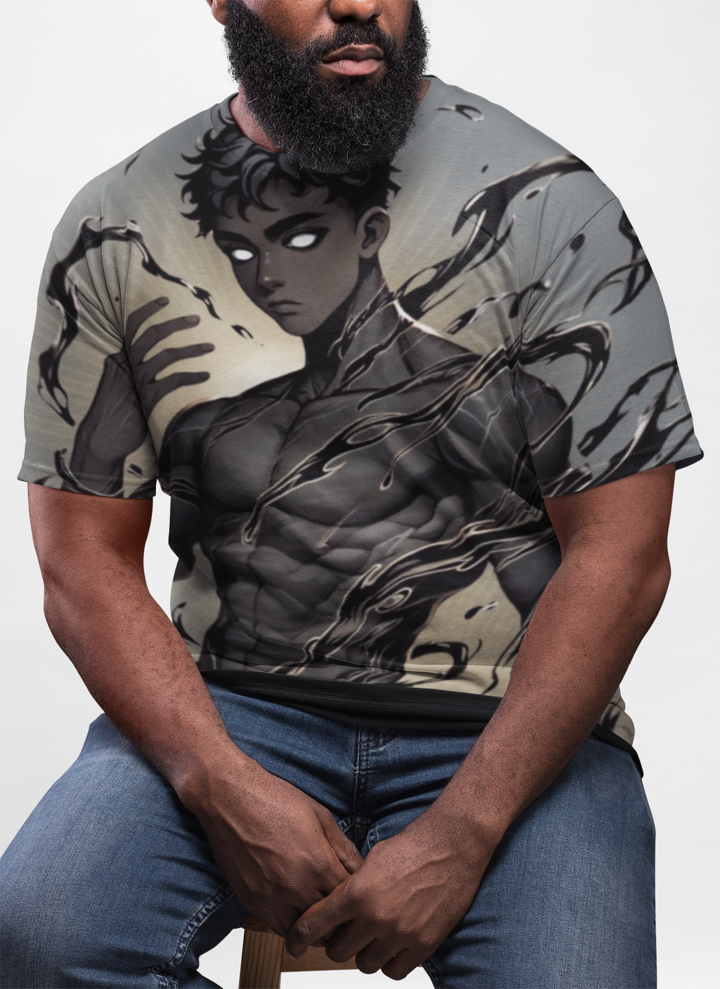 Dark Anime Warrior All-Over Print Tee