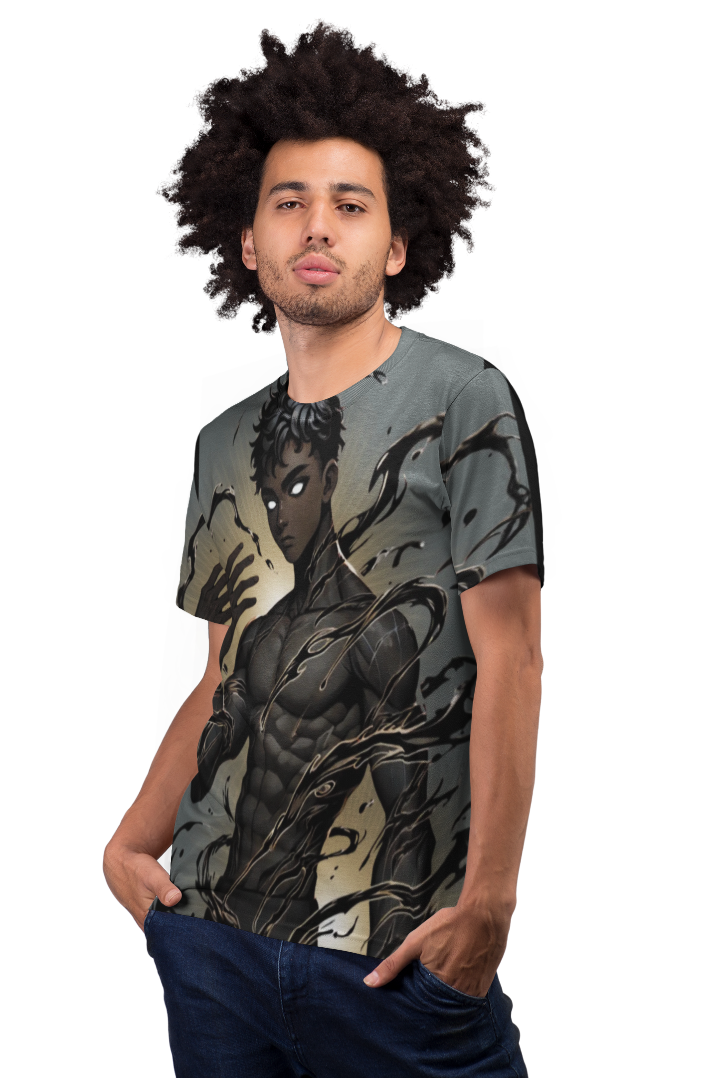Dark Anime Warrior All-Over Print Tee