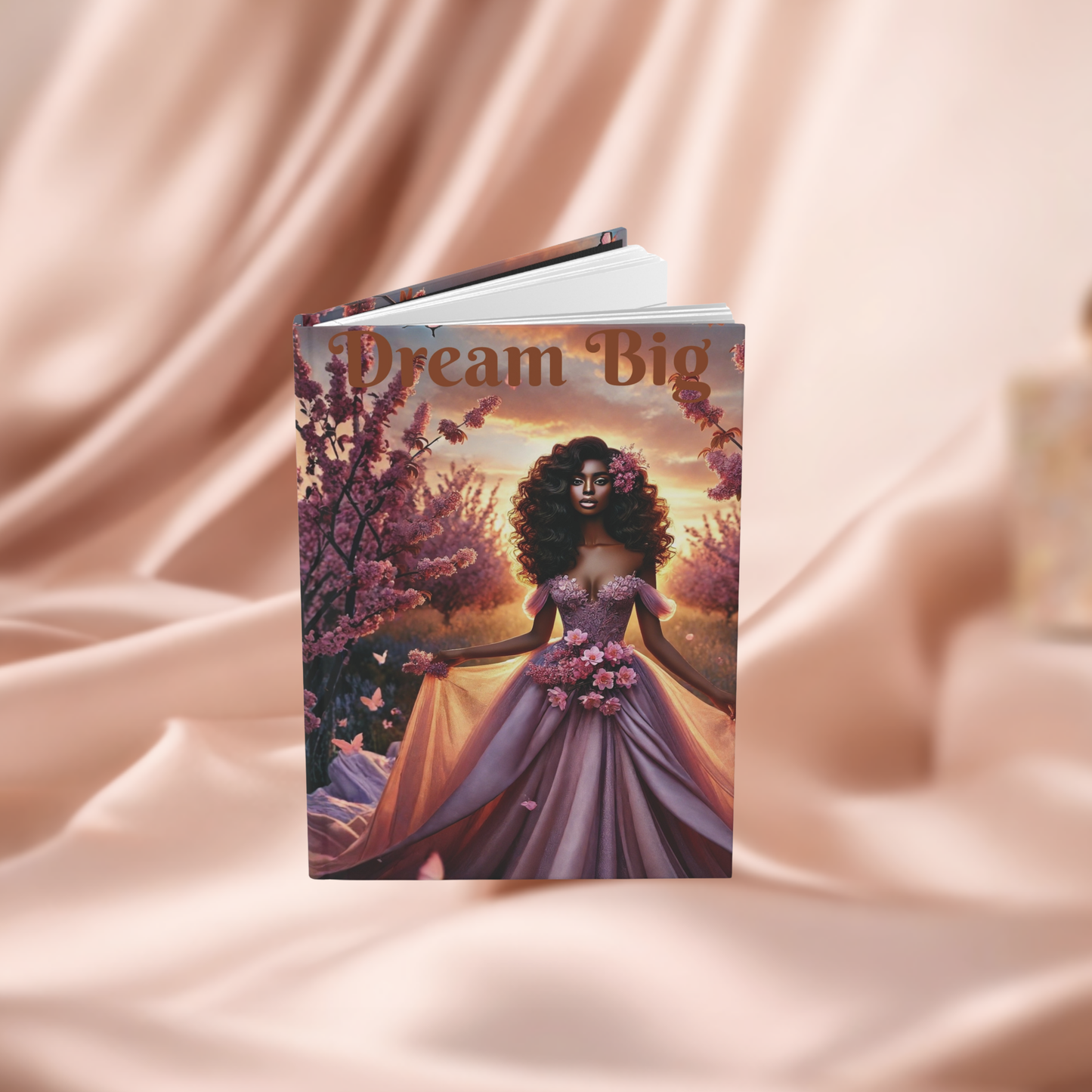 Dream Big cover Journal | Inspirational Floral Princess Hardcover