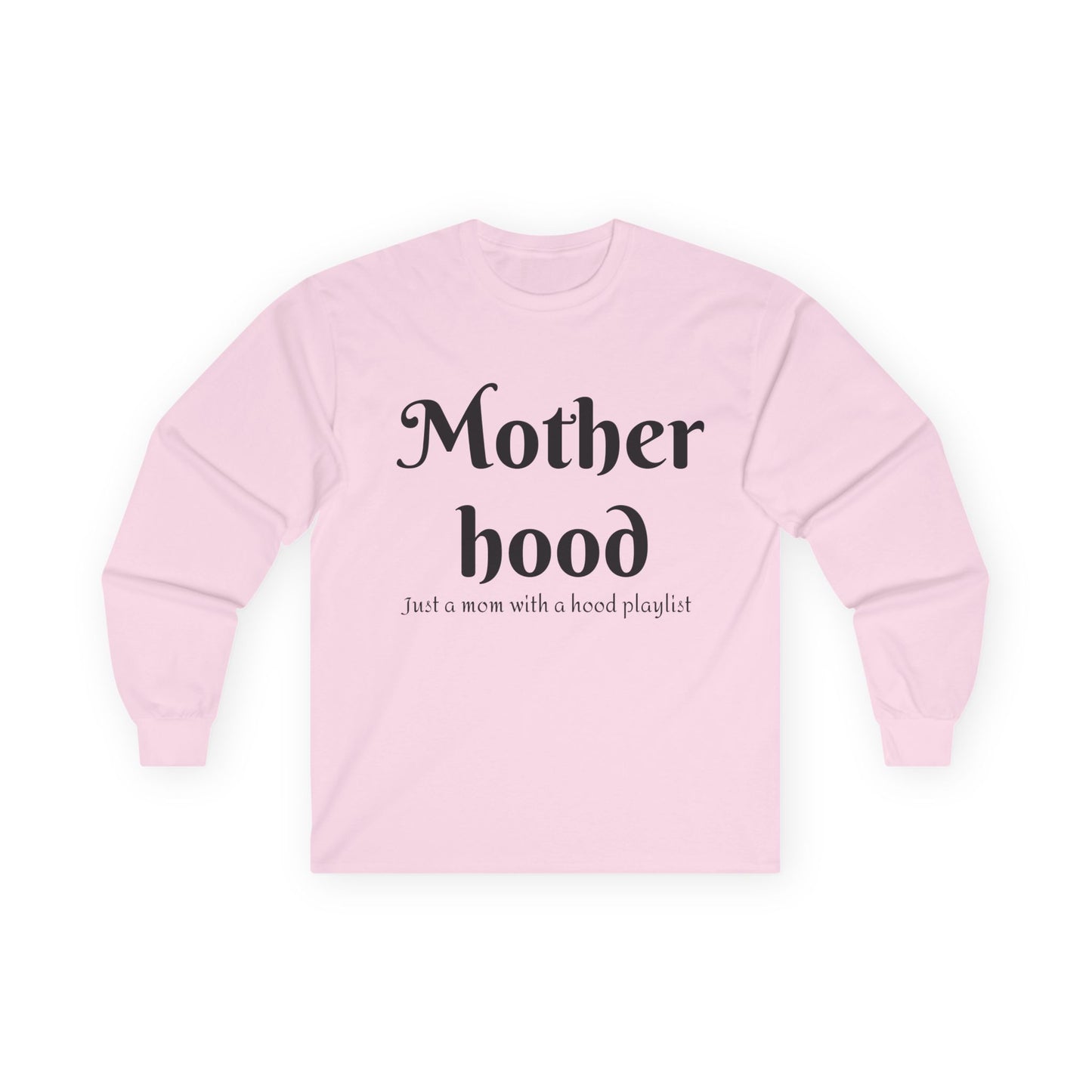 Motherhood Playlist Long Sleeve Tee, Gift for Moms, Casual Wear, Music Theme, Mother's Day Gift, Fun Family Shirt