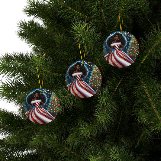 Holiday Ceramic Ornaments with Festive Design - Multi-Pack Options