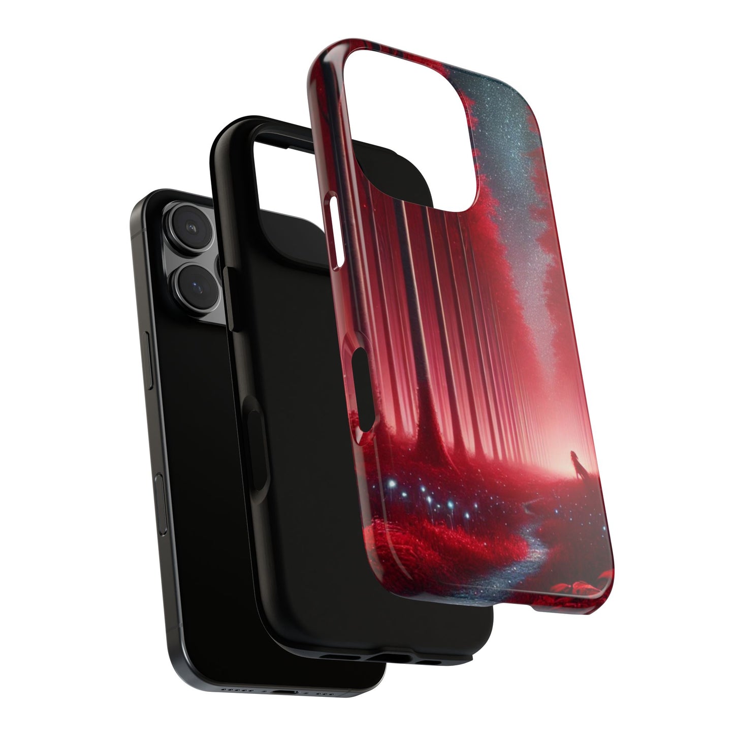 Red forest Tough cellphone Cases