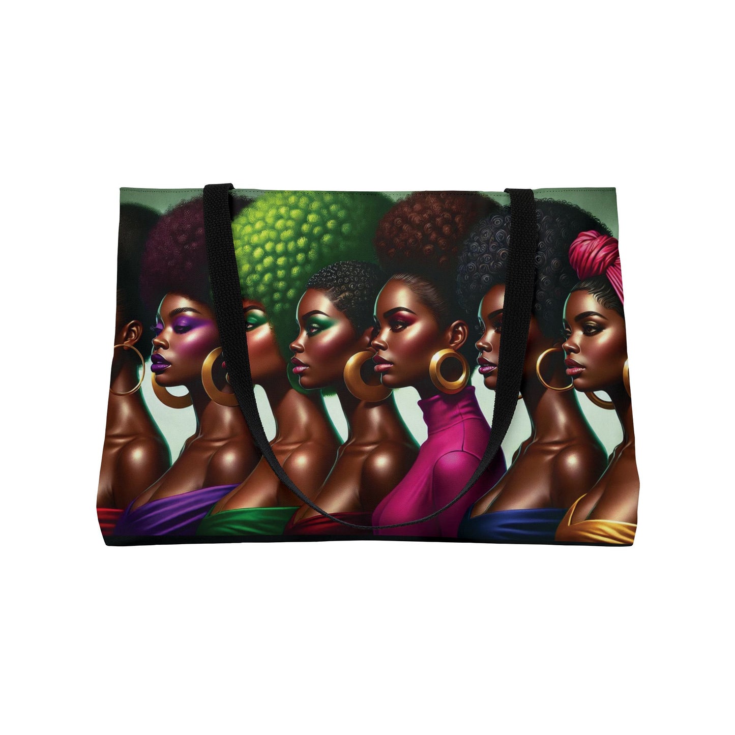 Afrocentric Women Weekender Tote Bag | Colorful Headwraps