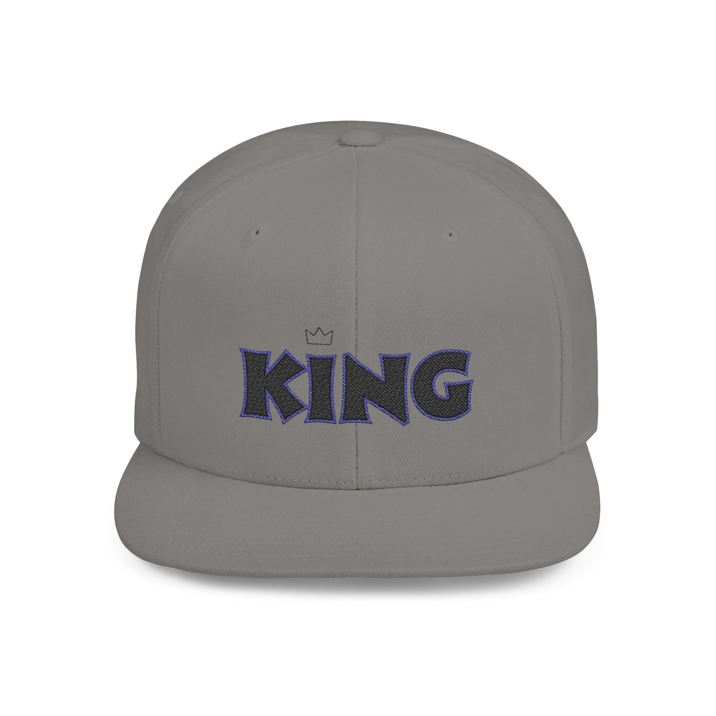 King Flat Bill Snapback Hat, Trendy Cap for Men, Streetwear Fashion, Gift for Him, Birthday or Father's Day Present