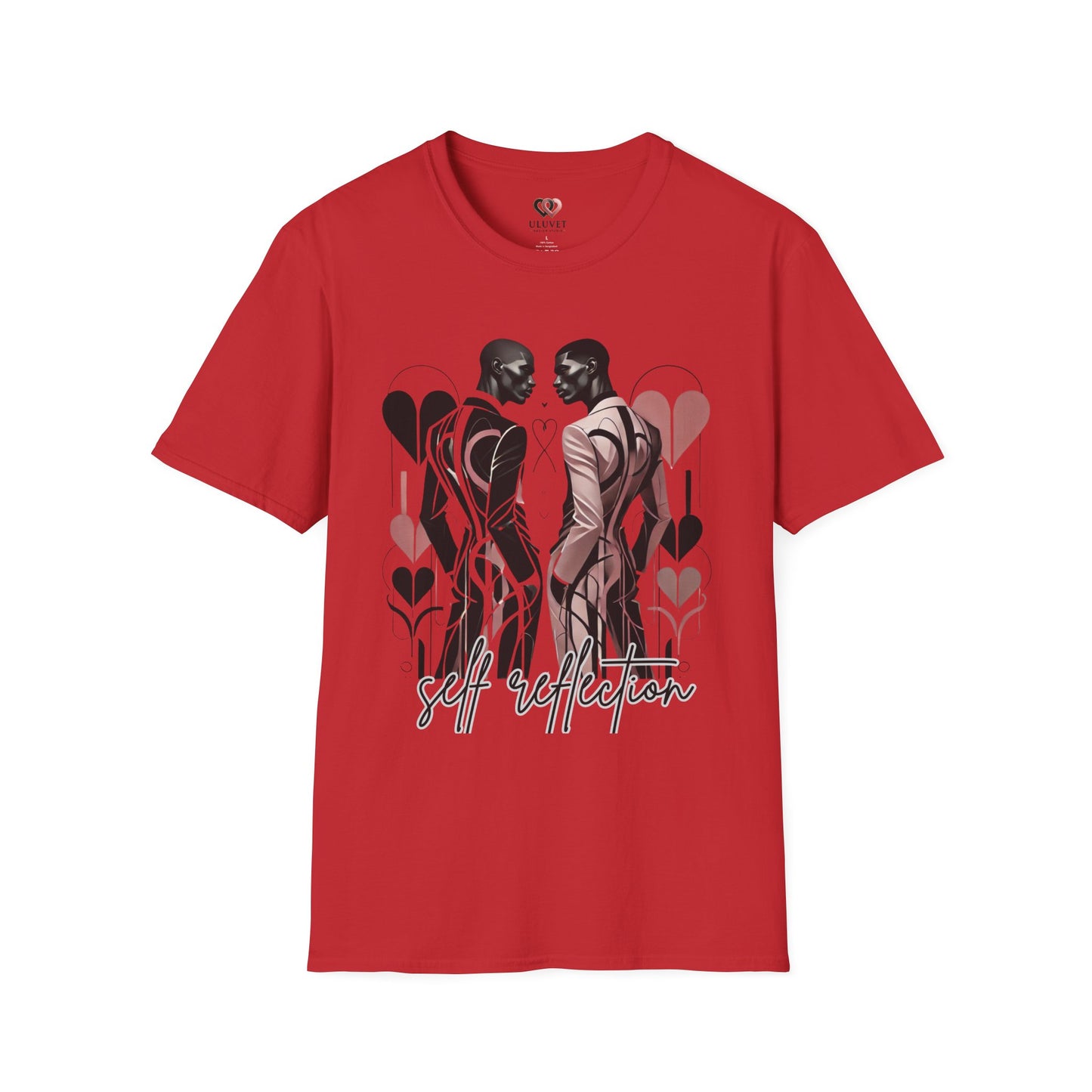 Self-Reflection Unisex Softstyle T-Shirt, Artistic Graphic Tee, Gift for Artists, Casual Everyday Wear, Love Yourself Shirt