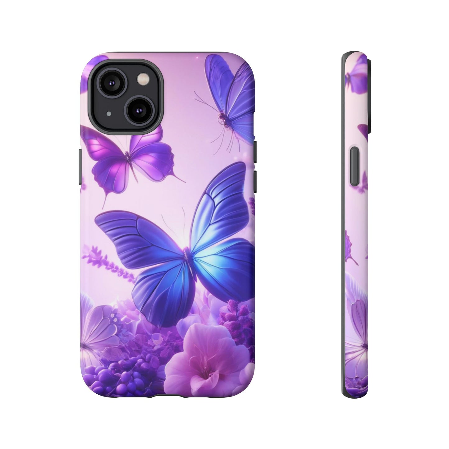 Colorful Butterfly Phone Case, Floral Phone Cover, Tough Cases, Gift for Nature Lovers, Spring Vibe, Elegant Design