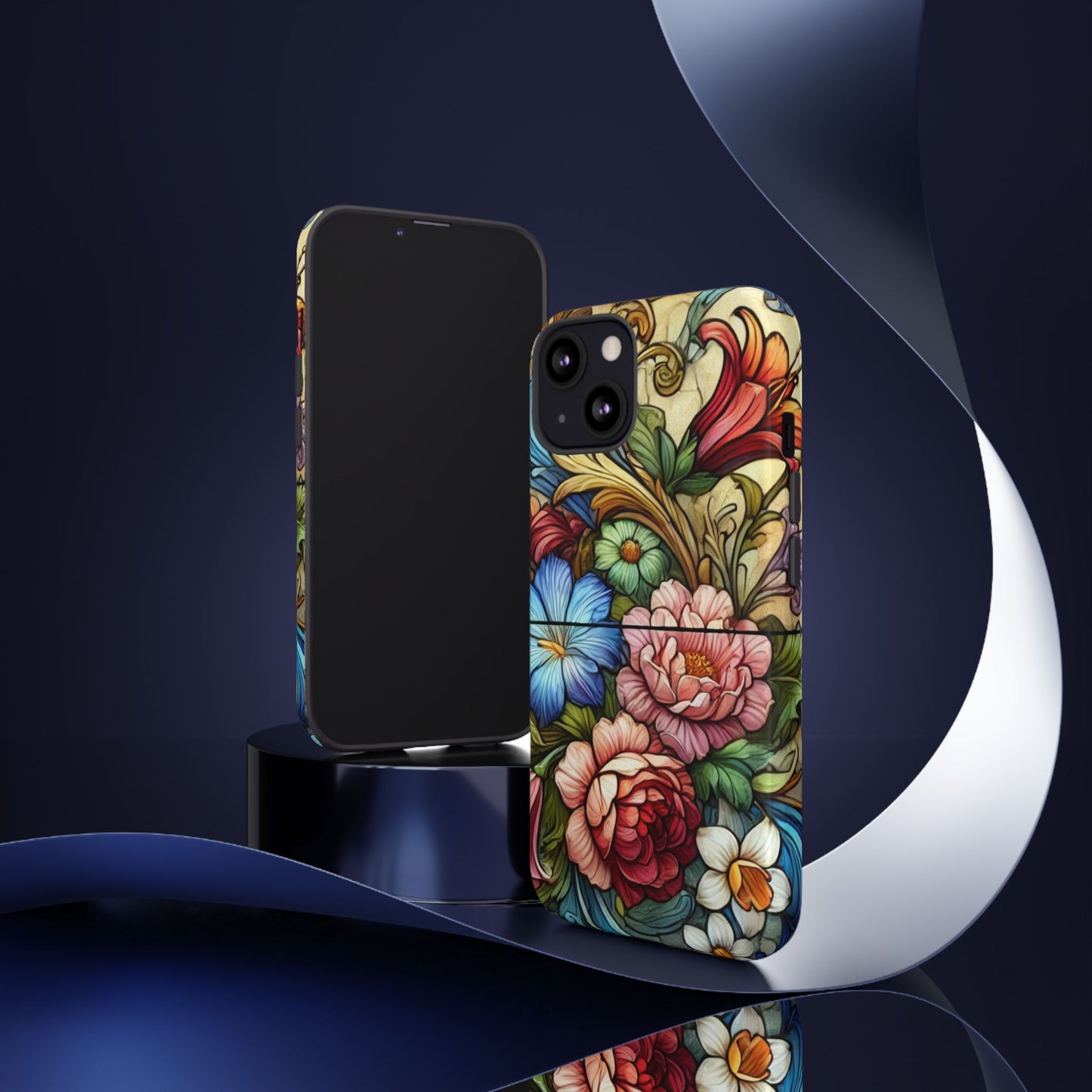 Floral Phone Case, Tough Cases with Colorful Floral Design, Gift for Her, Elegant Phone Cover, Spring Vibes, Unique Design