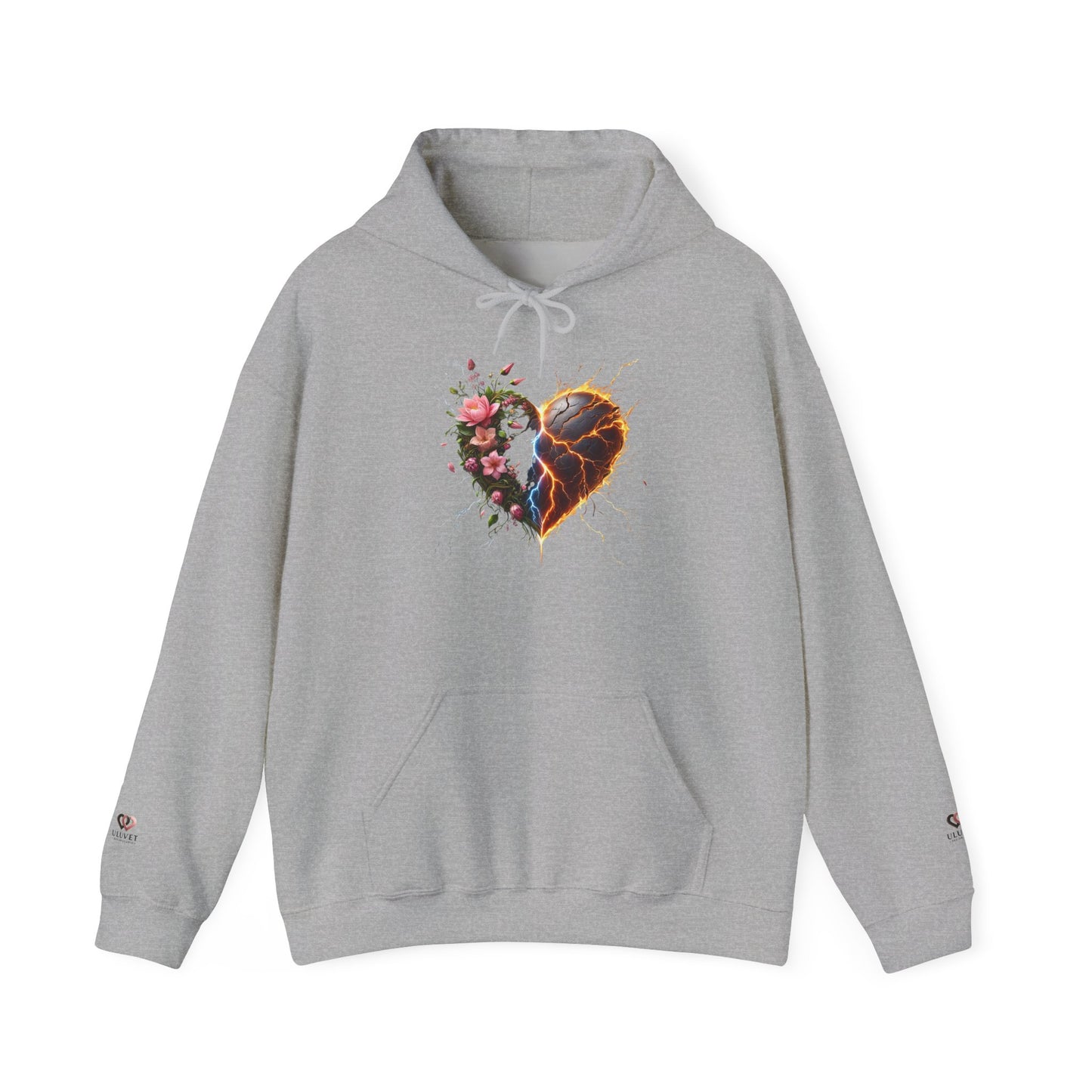 Heartfelt Floral Hoodie - Unisex Heavy Blend™ Sweatshirt, Cozy Gift for Mom, Valentine's Day Hoodie, Artful Fashion, Casual Wear, [...]