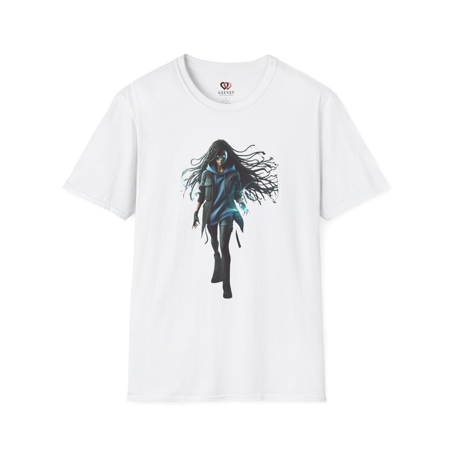 Mystical Girl Unisex Softstyle T-Shirt, Fantasy Tee, Gift for Her, Unique Graphic Tee, Cool Casual Wear, Birthday Gift, Halloween Costume
