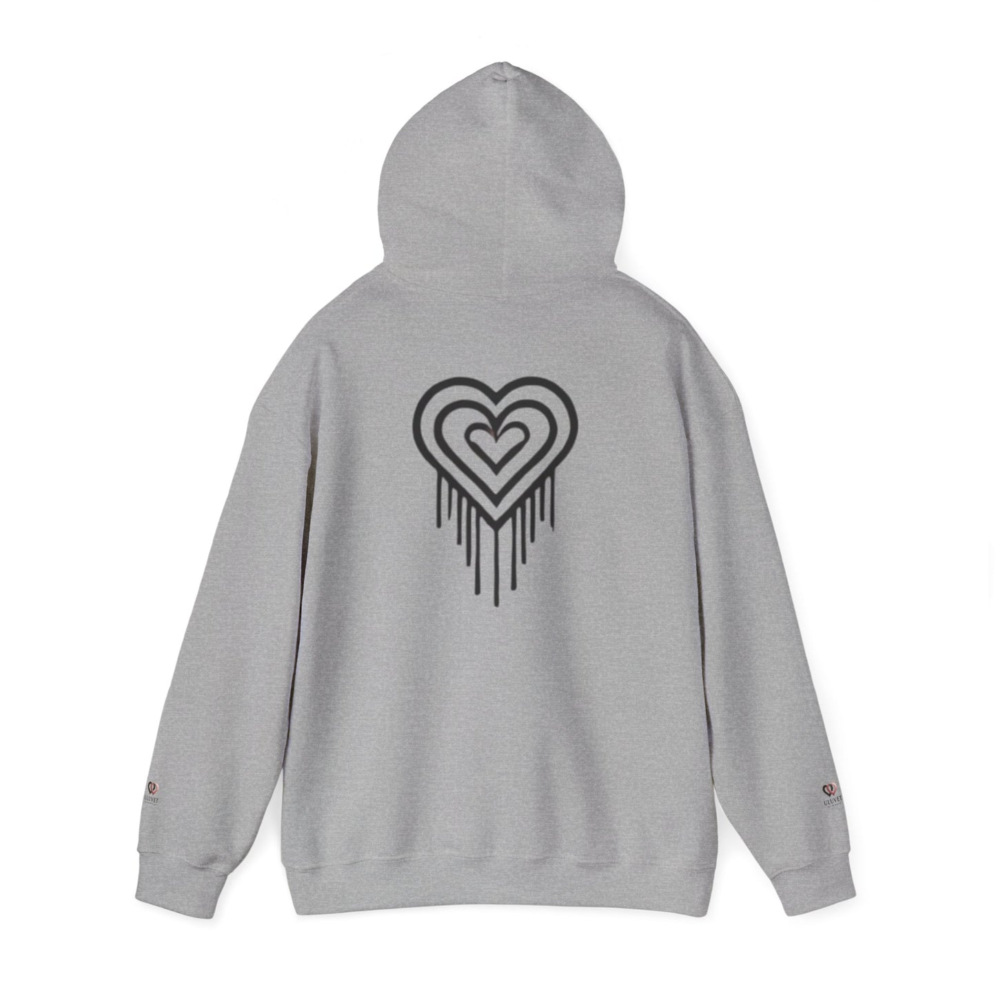 Heart Drip Unisex Hoodie, Cozy Sweatshirt, Trendy Gift for Her, Valentine's Day Apparel, Casual Style Hoodie