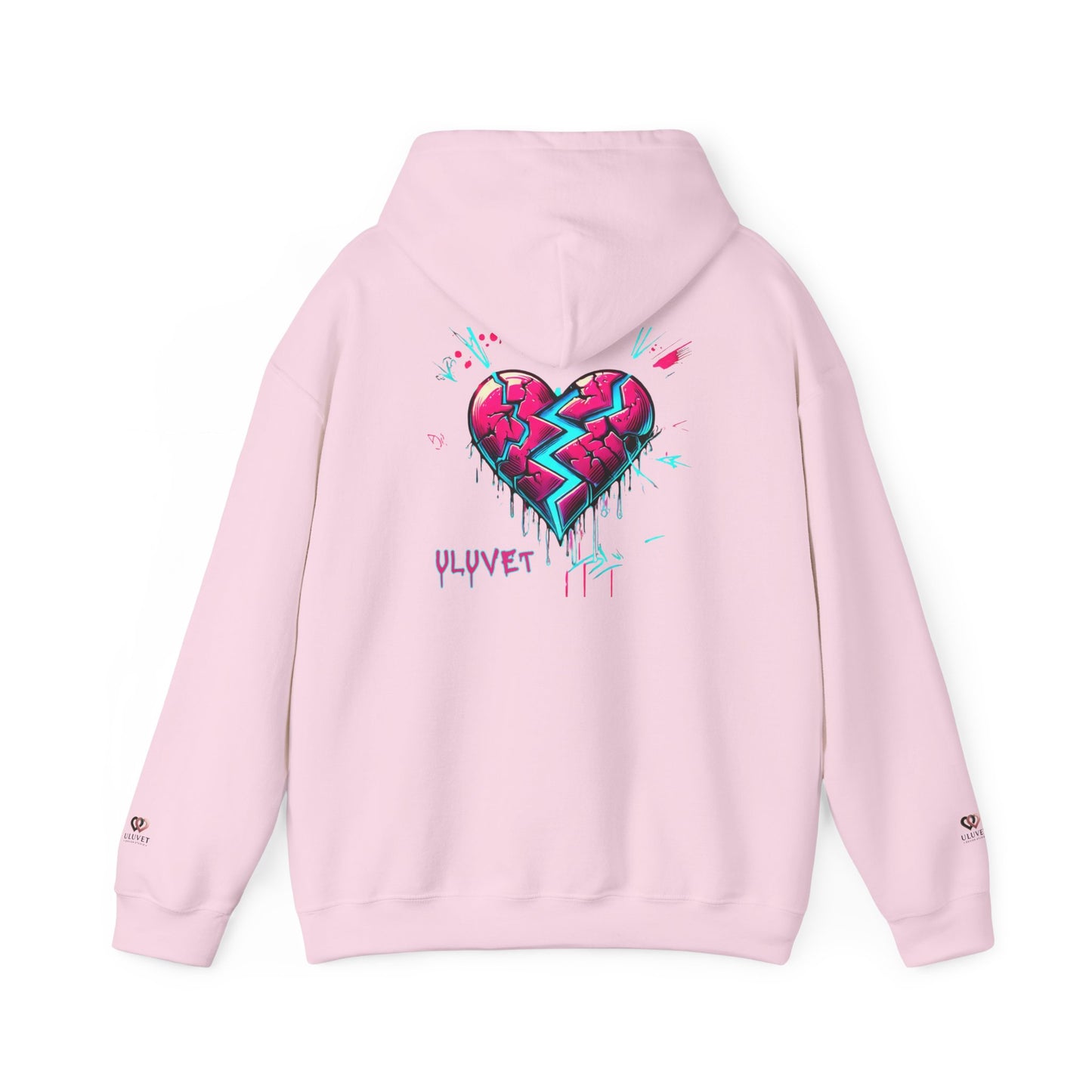 Heartbreak Graffiti Hooded Sweatshirt, Unisex Hoodie, Streetwear Fashion, Gift for Him, Her, Valentine's Day, Trendy Casual Wear