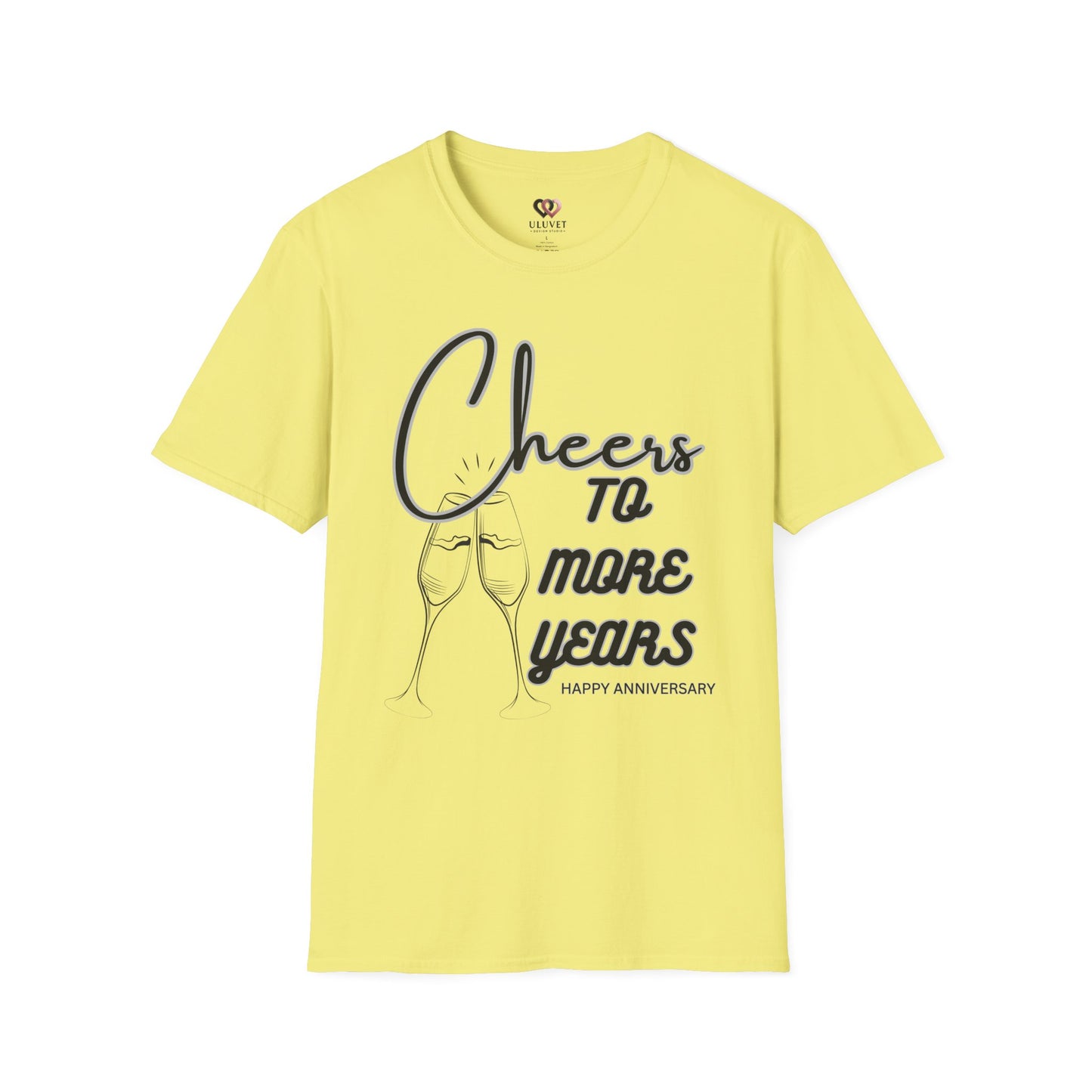 Cheers to More Years Anniversary T-Shirt, Gift for Couples, Unisex Tee, Celebration Shirt, Happy Anniversary Outfit