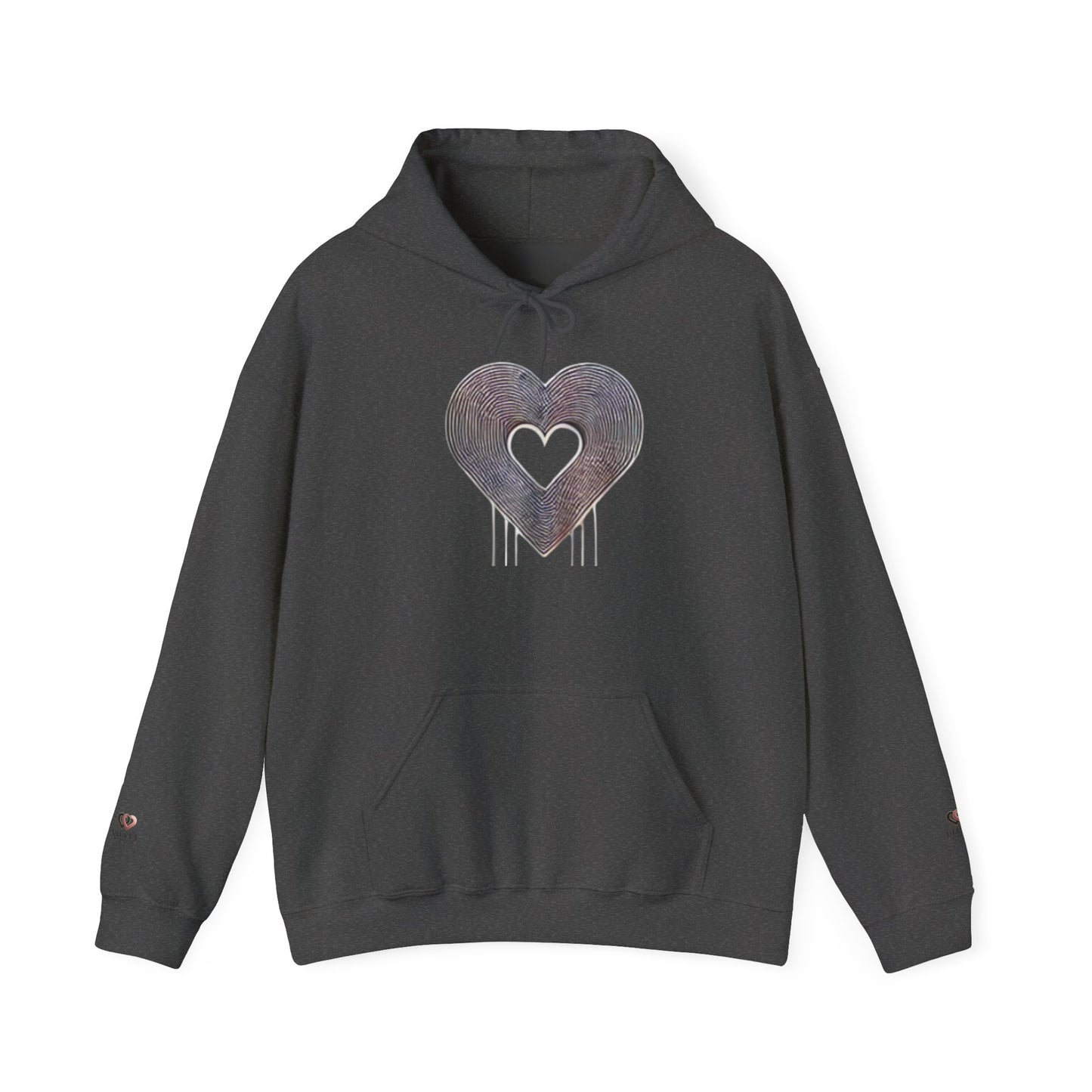 Heart Drip Unisex Hoodie, Cozy Pullover for Couples, Valentine's Day Gift, Cute Casualwear, Trendy Sweatshirt