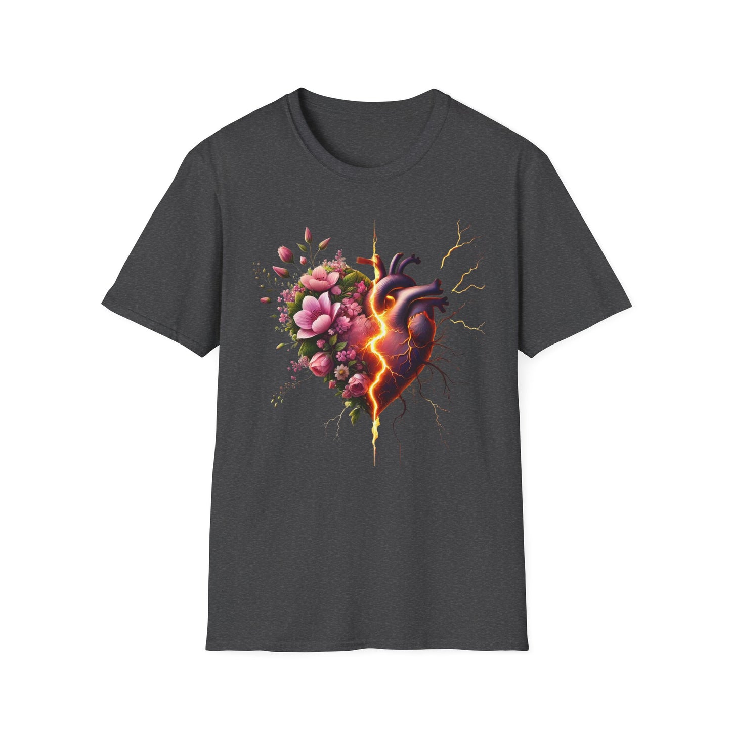 Heartbreak Floral T-Shirt - Perfect for Gifts, Casual Wear, Valentines, or Self-Care
