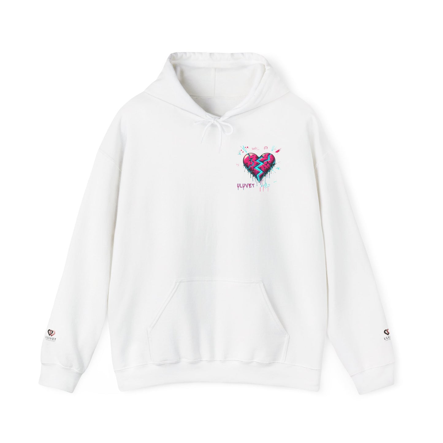 Heartbreak Graffiti Hooded Sweatshirt, Unisex Hoodie, Streetwear Fashion, Gift for Him, Her, Valentine's Day, Trendy Casual Wear