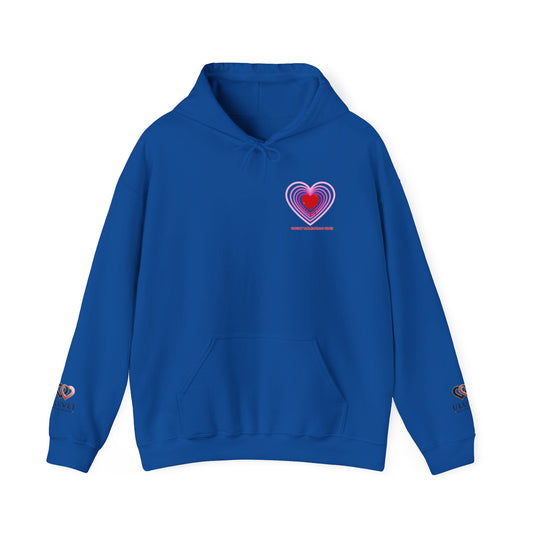 Valentine's Day Heart Hoodie, Cute Love Sweatshirt, Cozy Gift for Him/Her, Casual Loungewear, Comfortable Unisex Sweatshirt