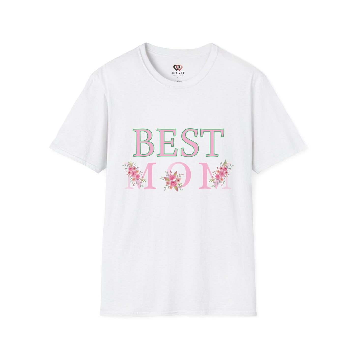 Best Mom Unisex Softstyle T-Shirt | Perfect Gift for Mother's Day, Birthday, Casual Wear, Floral Design, Family Gatherings