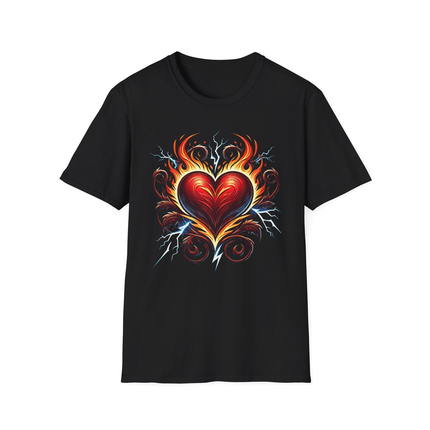 Artistic Heart Graphic Unisex Softstyle T-Shirt | Casual Wear, Gift for Valentine's Day, Art Lovers, Graphic Tee, Unique Design