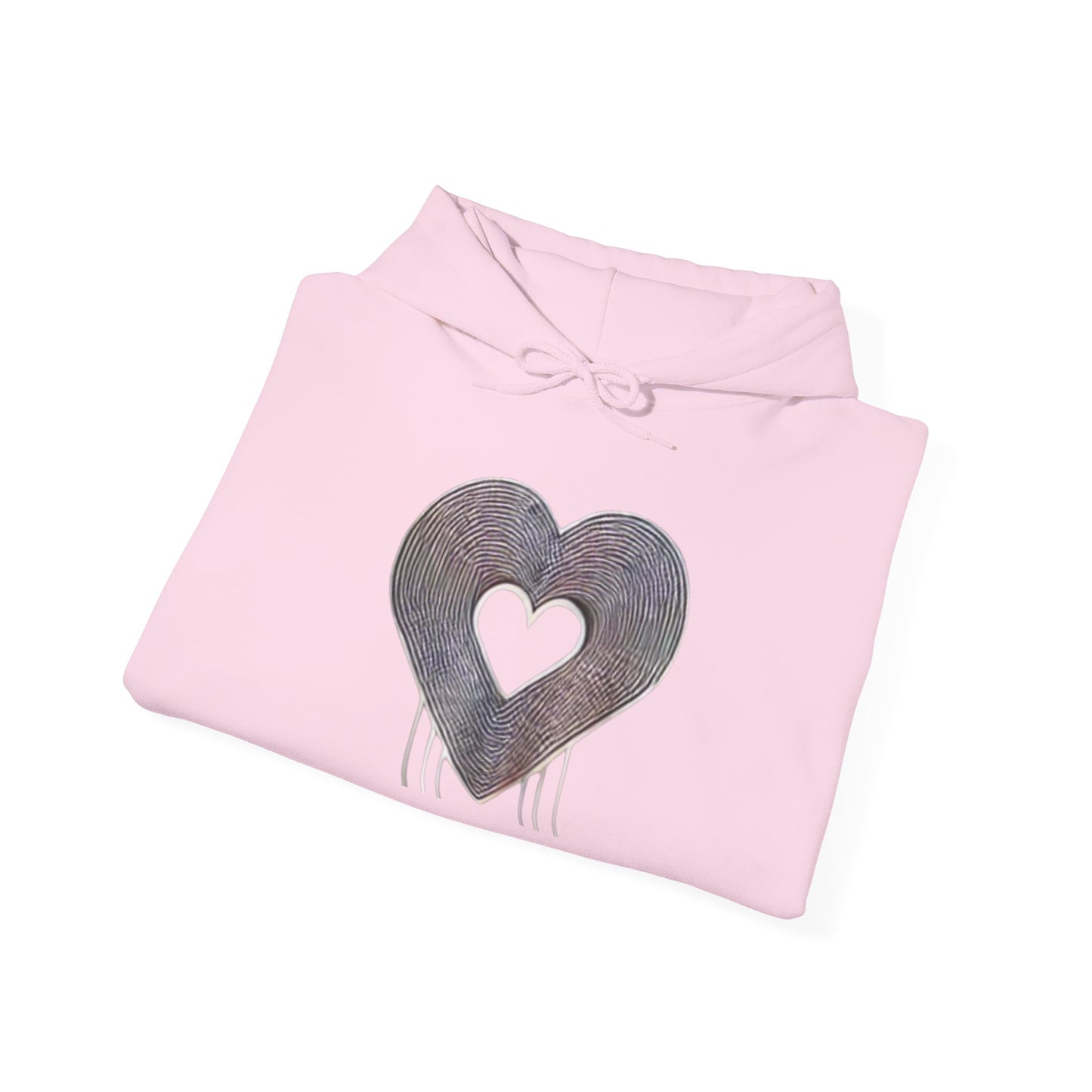 Heart Drip Unisex Hoodie, Cozy Pullover for Couples, Valentine's Day Gift, Cute Casualwear, Trendy Sweatshirt