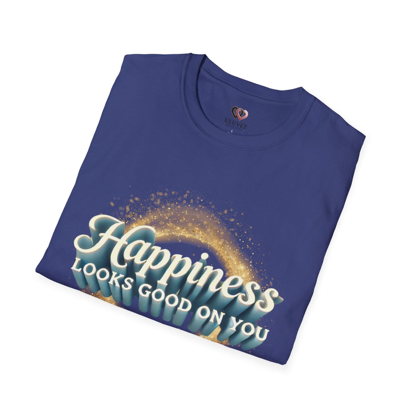 Happiness Looks Good on You T-Shirt, Unisex Softstyle Tee, Positive Vibes Shirt, Casual Gift, Everyday Wear