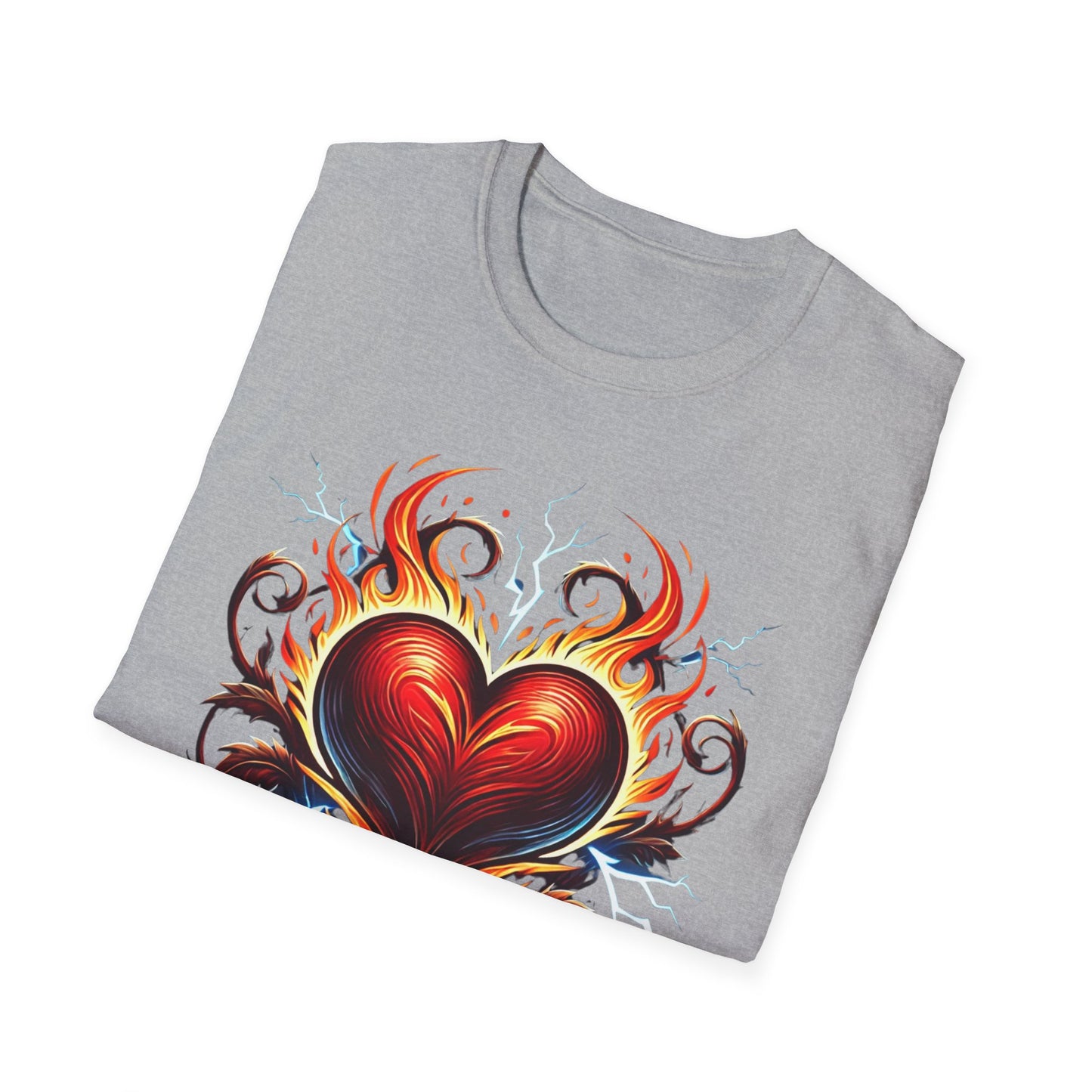 Artistic Heart Graphic Unisex Softstyle T-Shirt | Casual Wear, Gift for Valentine's Day, Art Lovers, Graphic Tee, Unique Design