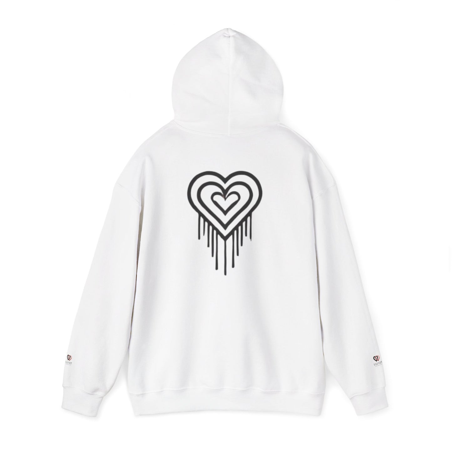 Heart Drip Unisex Hoodie, Cozy Sweatshirt, Trendy Gift for Her, Valentine's Day Apparel, Casual Style Hoodie