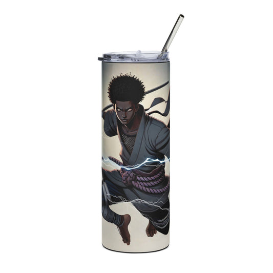 20oz Stainless Steel Tumbler — Anime Samurai Lightning Design