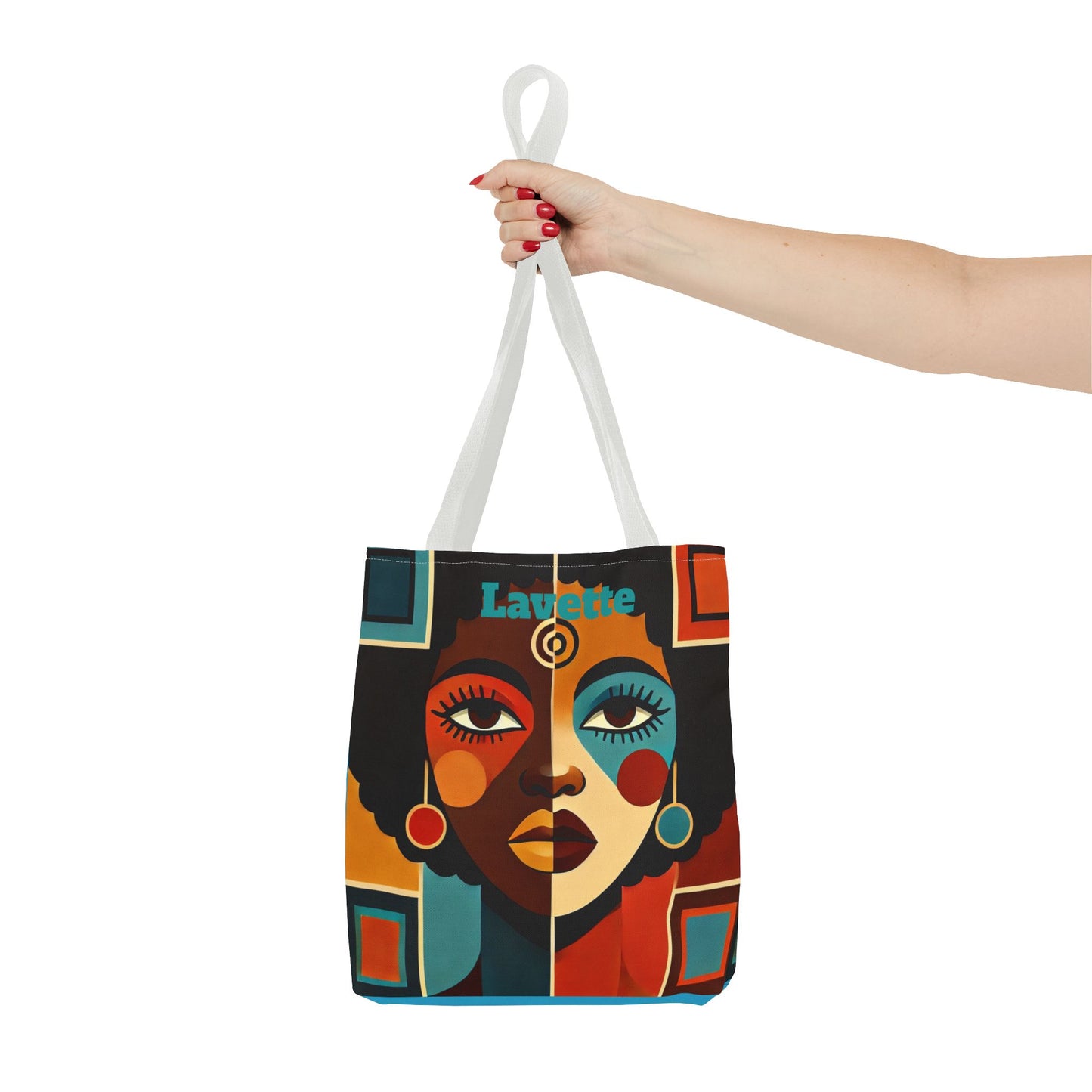 Afro Pop Face Tote Bag | Colorful Retro Portrait AOP