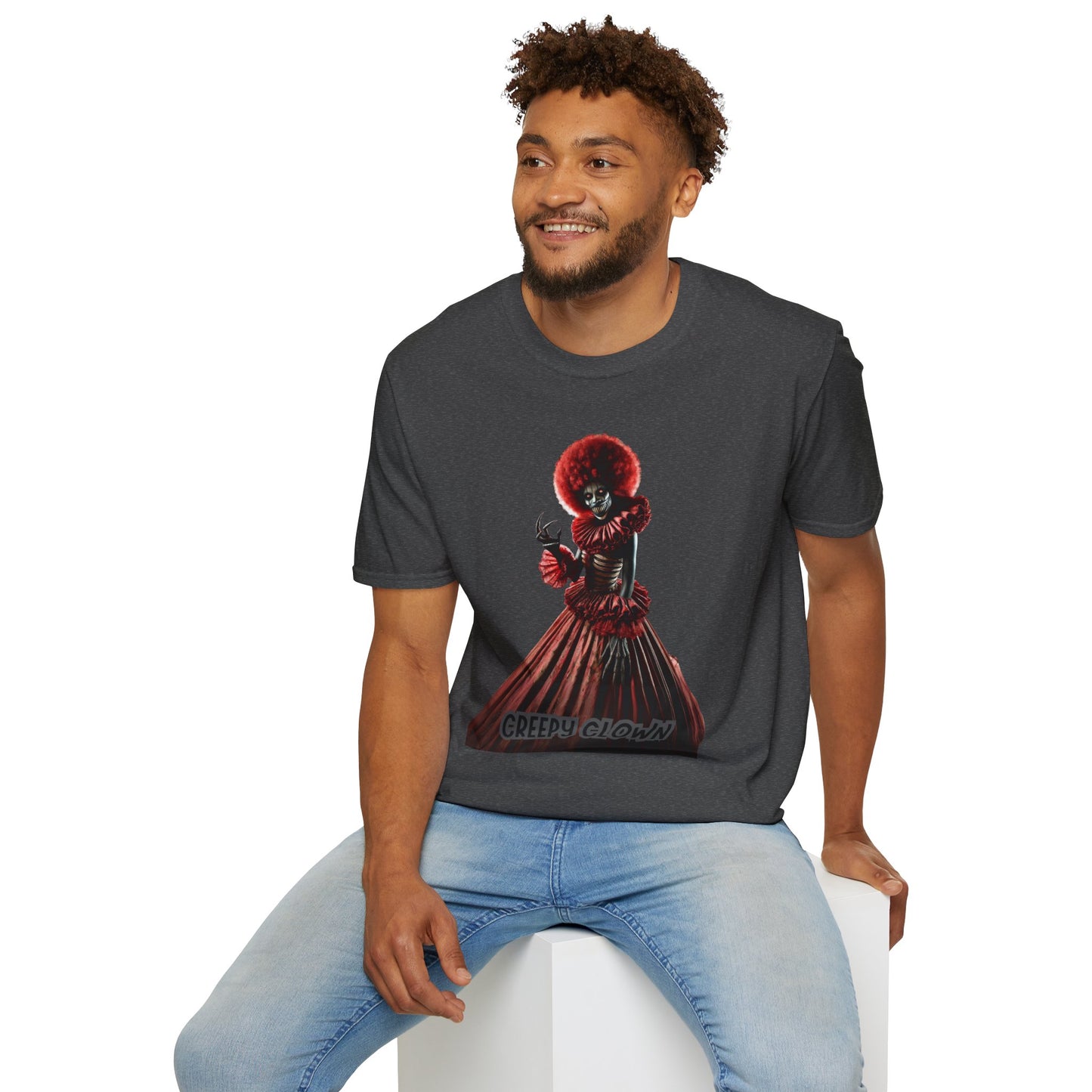 Creepy Clown Unisex T-Shirt | Spooky Halloween Tee, Horror Fashion, Halloween Costume, Gift for Clowns, Unique Graphic Shirt