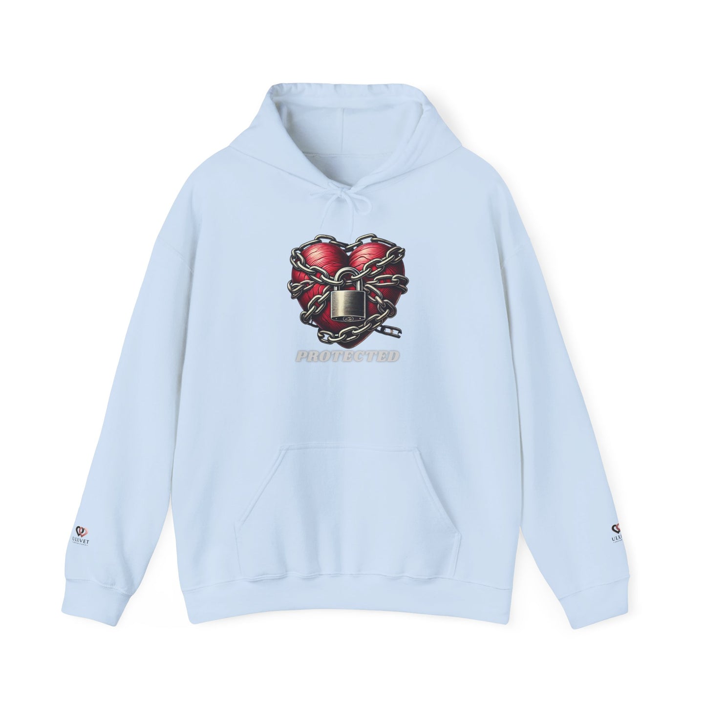 Heart Protector Hoodie - Cozy Unisex Sweatshirt, Valentine’s Day Gift, Graphic Sweatshirt, Trendy Layering Piece, Casual Wear
