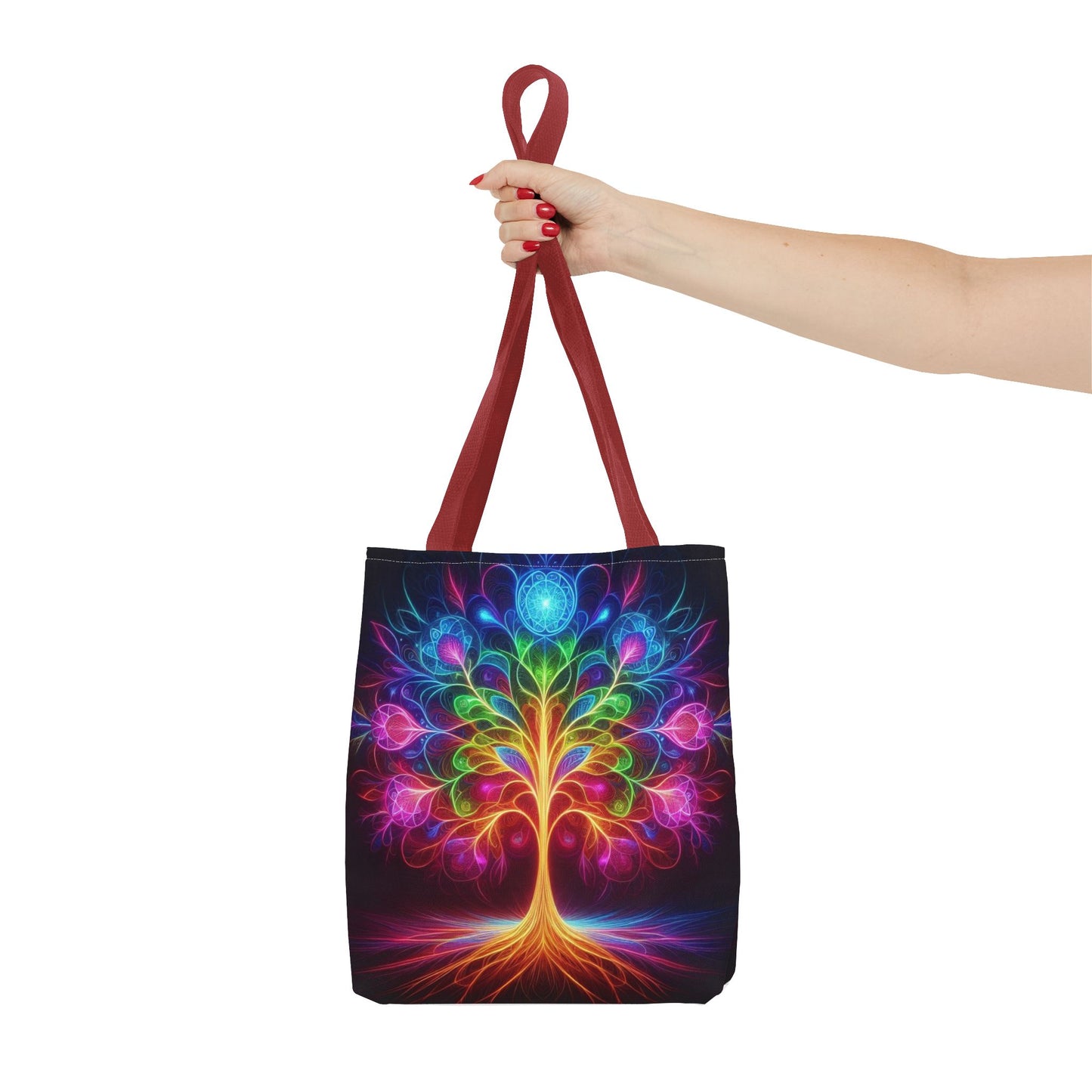 Colorful Tree of Life Tote Bag, Eco-Friendly Shopping Bag, Bohemian Style, Gift for Nature Lovers, Festival Bag