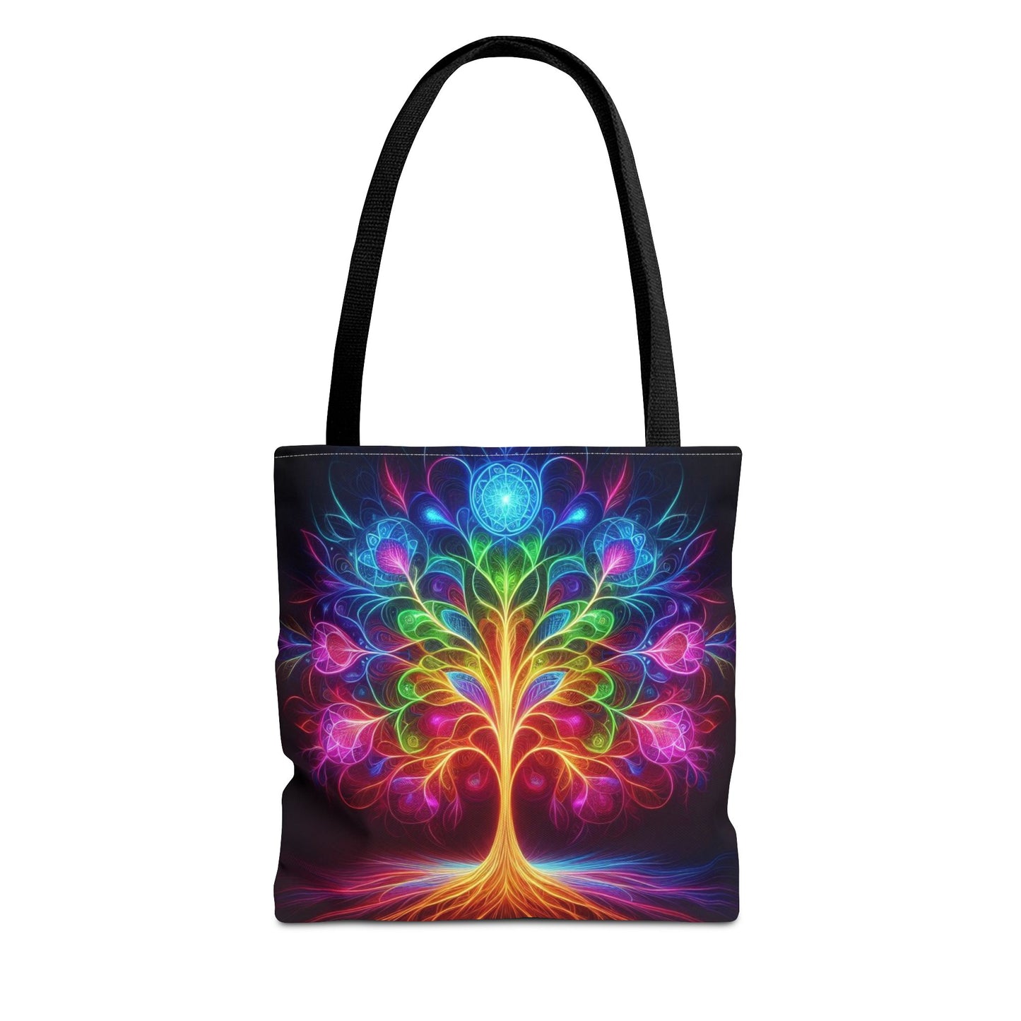 Colorful Tree of Life Tote Bag, Eco-Friendly Shopping Bag, Bohemian Style, Gift for Nature Lovers, Festival Bag