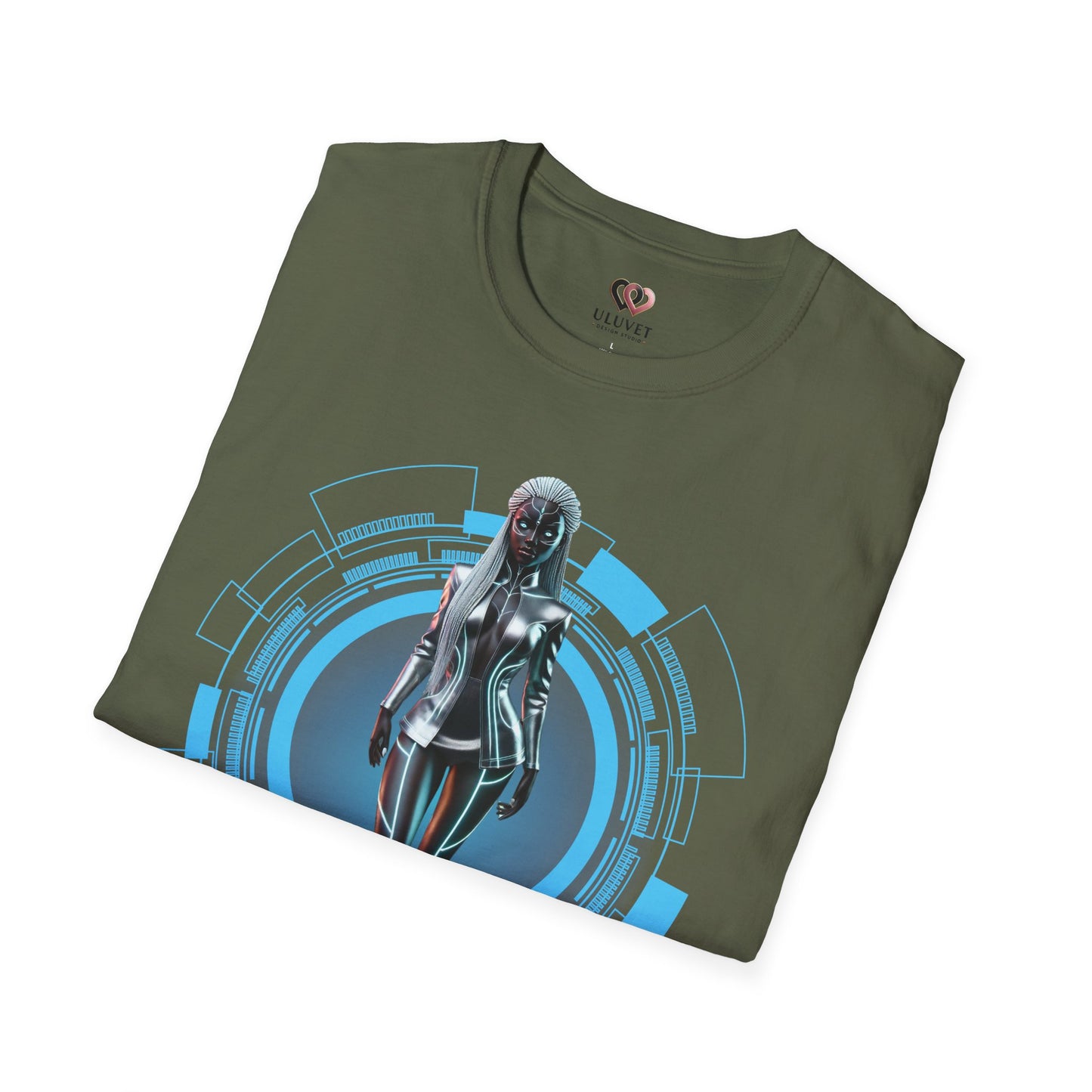Futuristic Graphic Tee, Unisex Softstyle T-Shirt with Cyberpunk Design, Casual Wear for Tech Lovers, Gift for Gamers, Stylish Everyday [...]