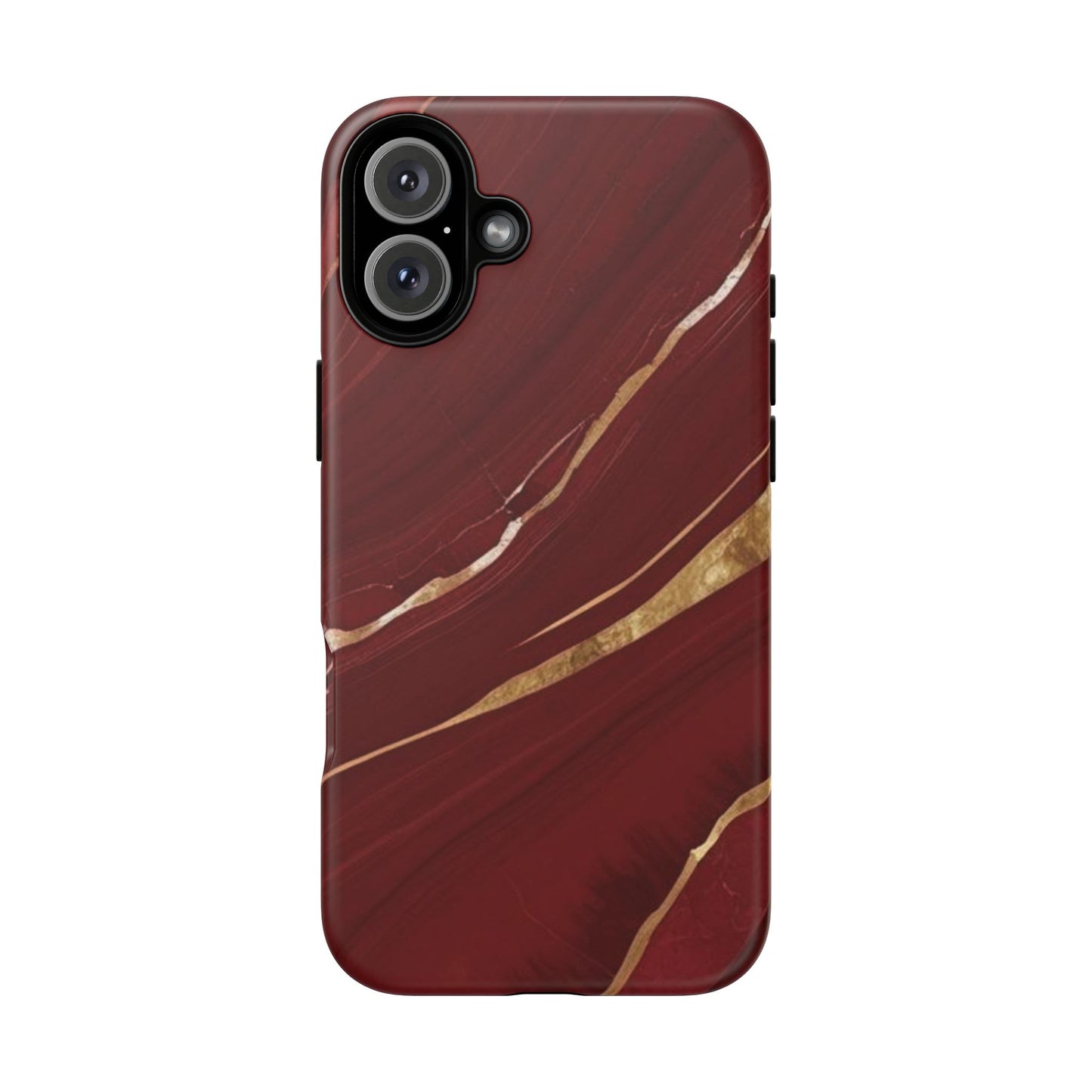 Elegant Red Marble Phone Case - Tough Cases, Stylish Phone Cover, Gift for Her, Luxe Cellphone Protection, Modern Accessories
