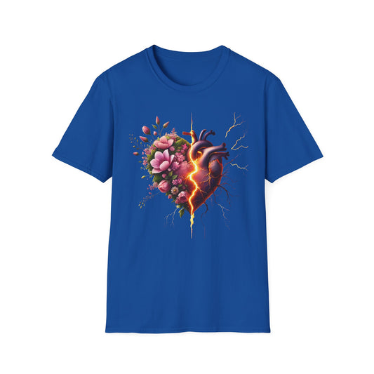 Heartbreak Floral T-Shirt - Perfect for Gifts, Casual Wear, Valentines, or Self-Care